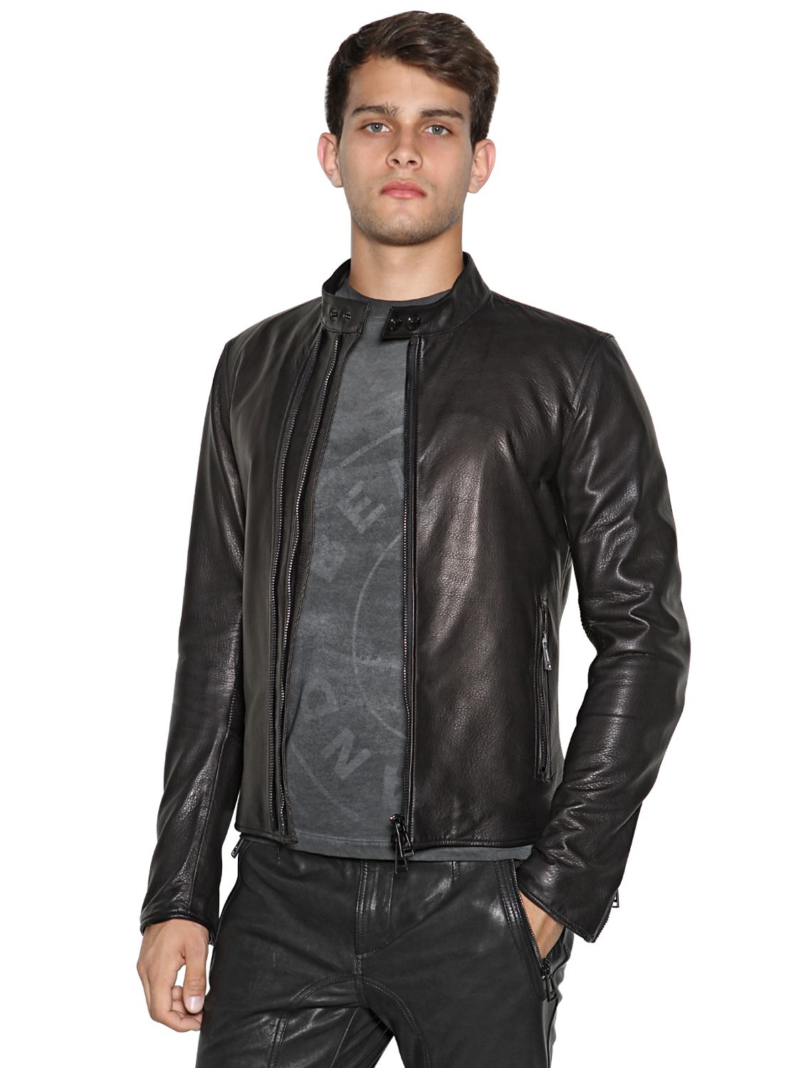 Lyst - Belstaff Holbrook Leather Moto Jacket in Black for Men