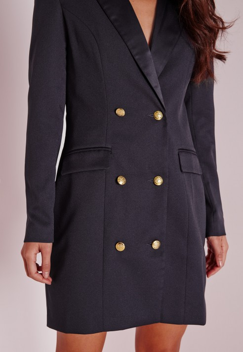 long sleeve tuxedo gown