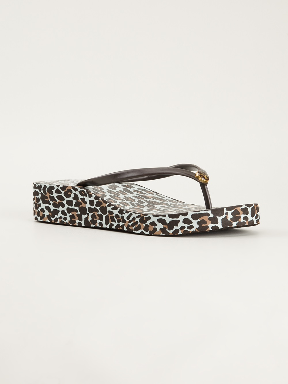 leopard tory burch flip flops