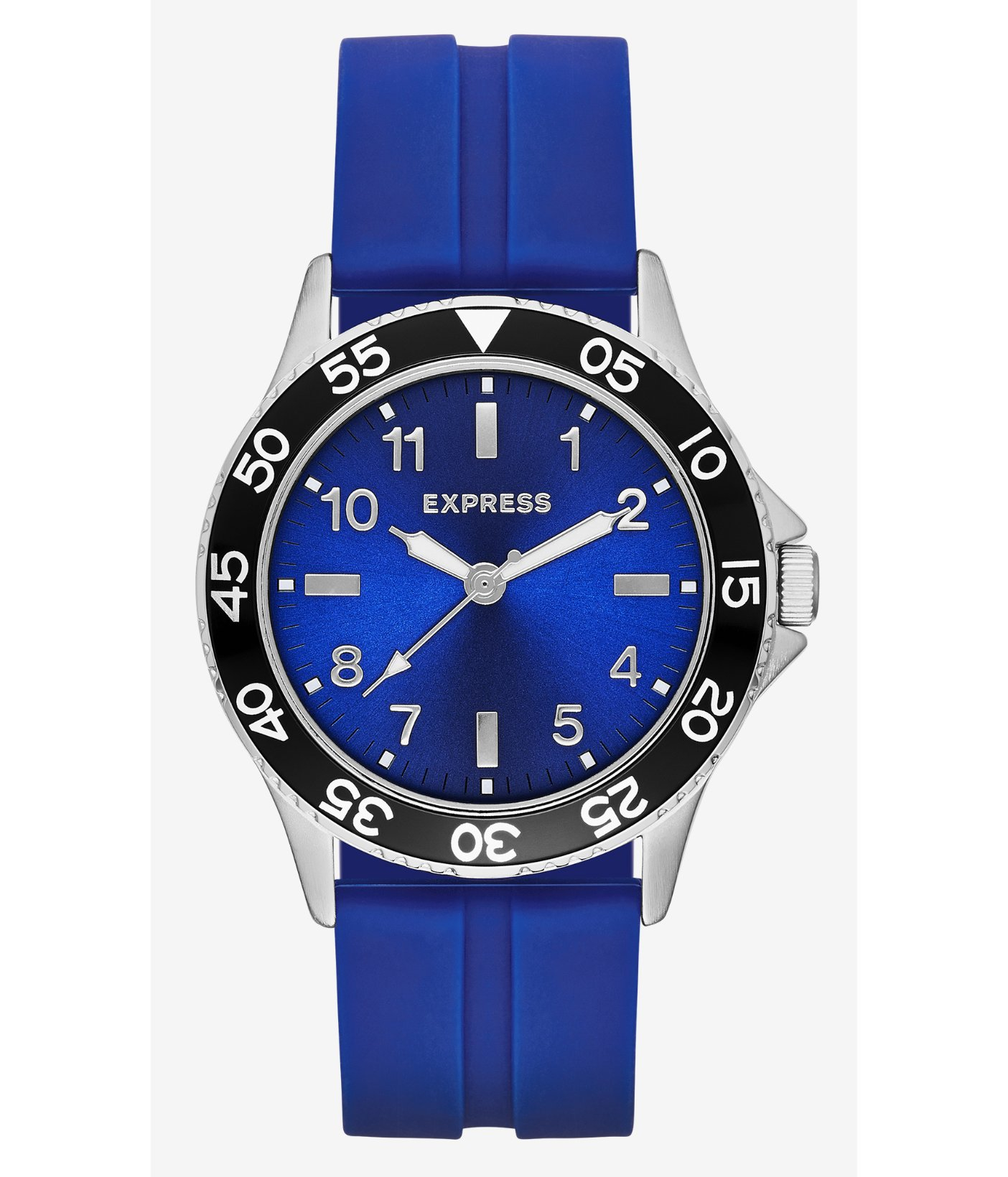 Lyst - Express Blue Analog Rubber Strap Watch in Blue for Men