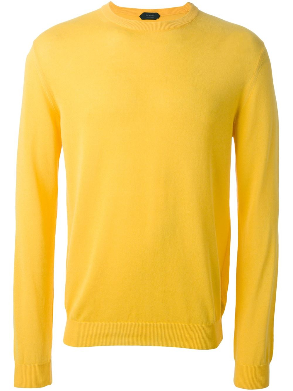 Zanone Crew Neck Sweater in Yellow for Men (yellow & orange) | Lyst