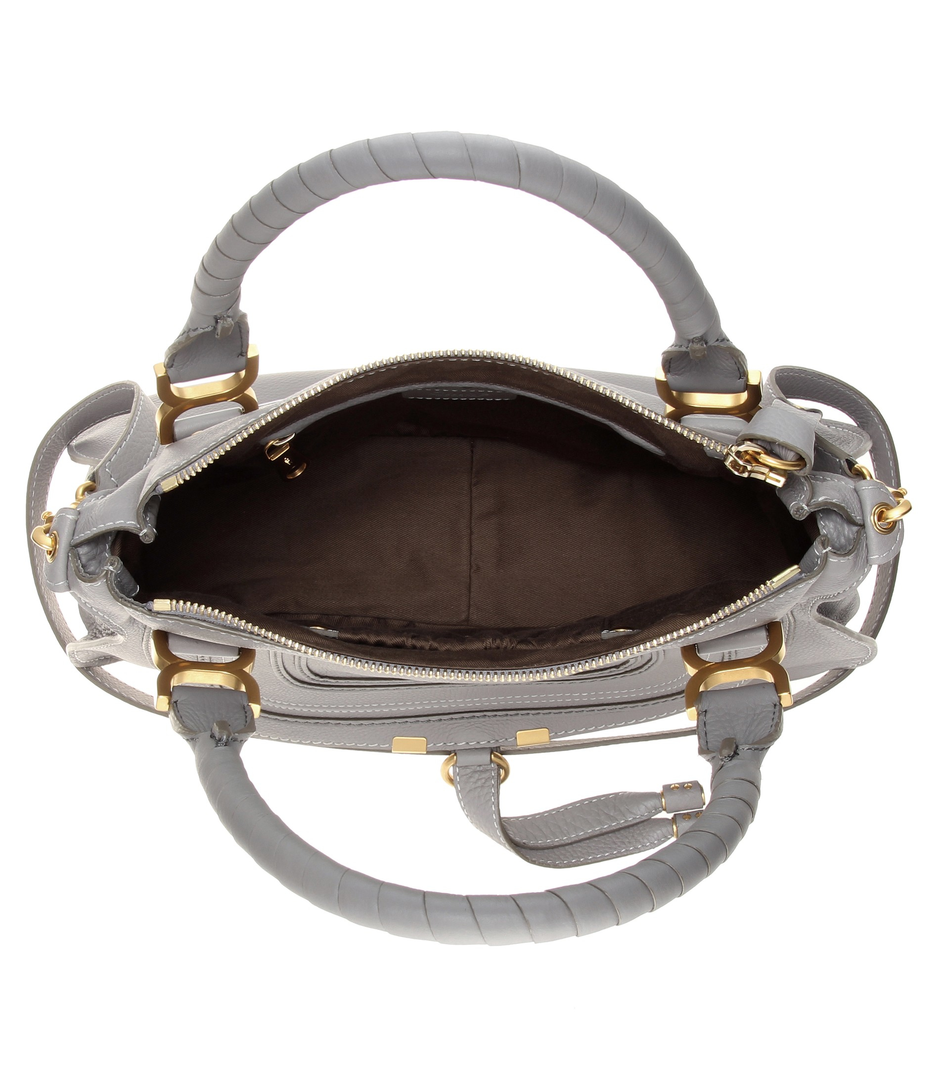 Chlo Marcie Medium Leather Shoulder Bag in Gray | Lyst