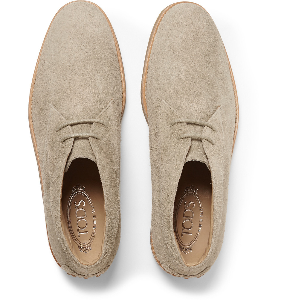 tod's desert boots in suede