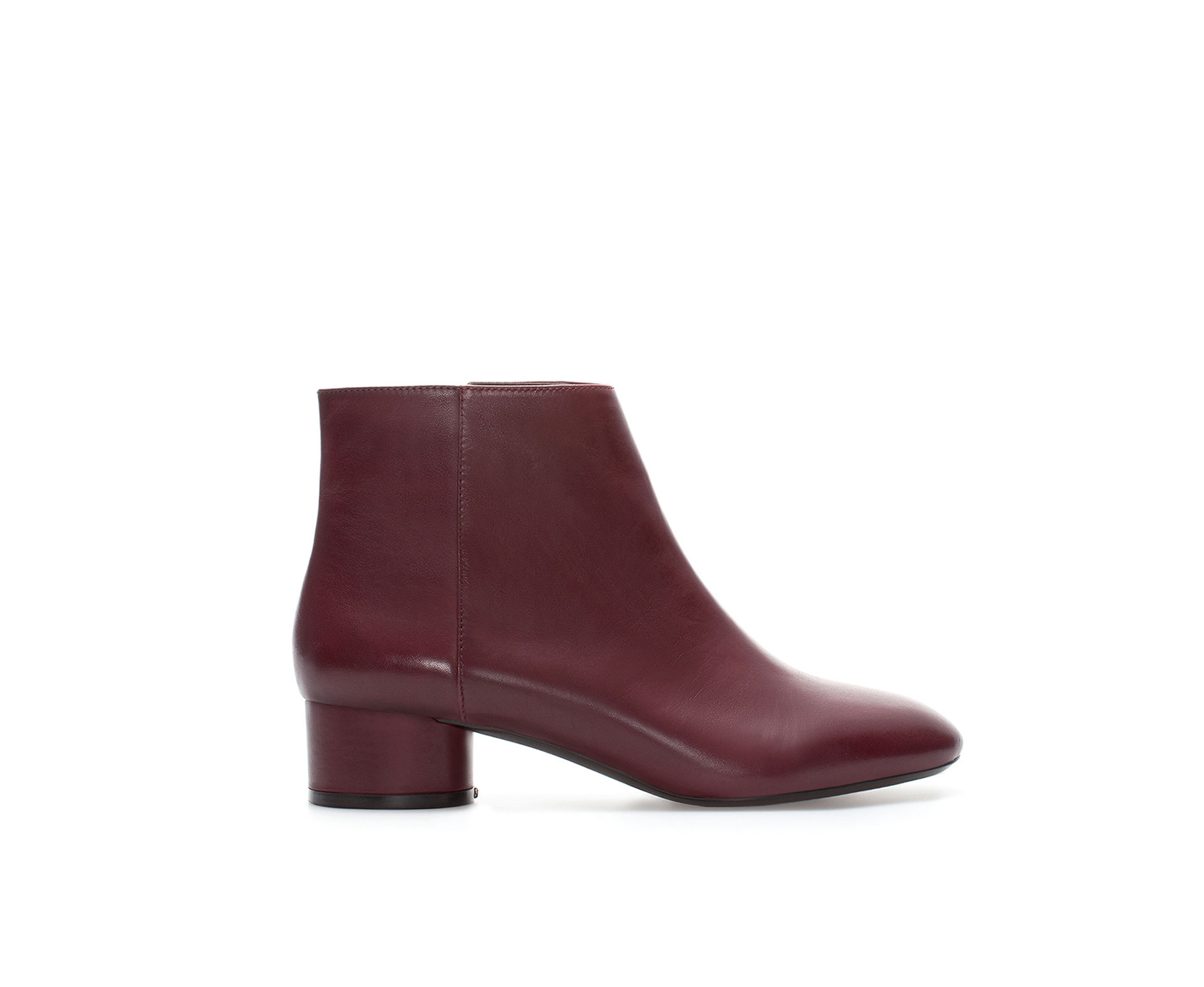 zara red patent leather booties