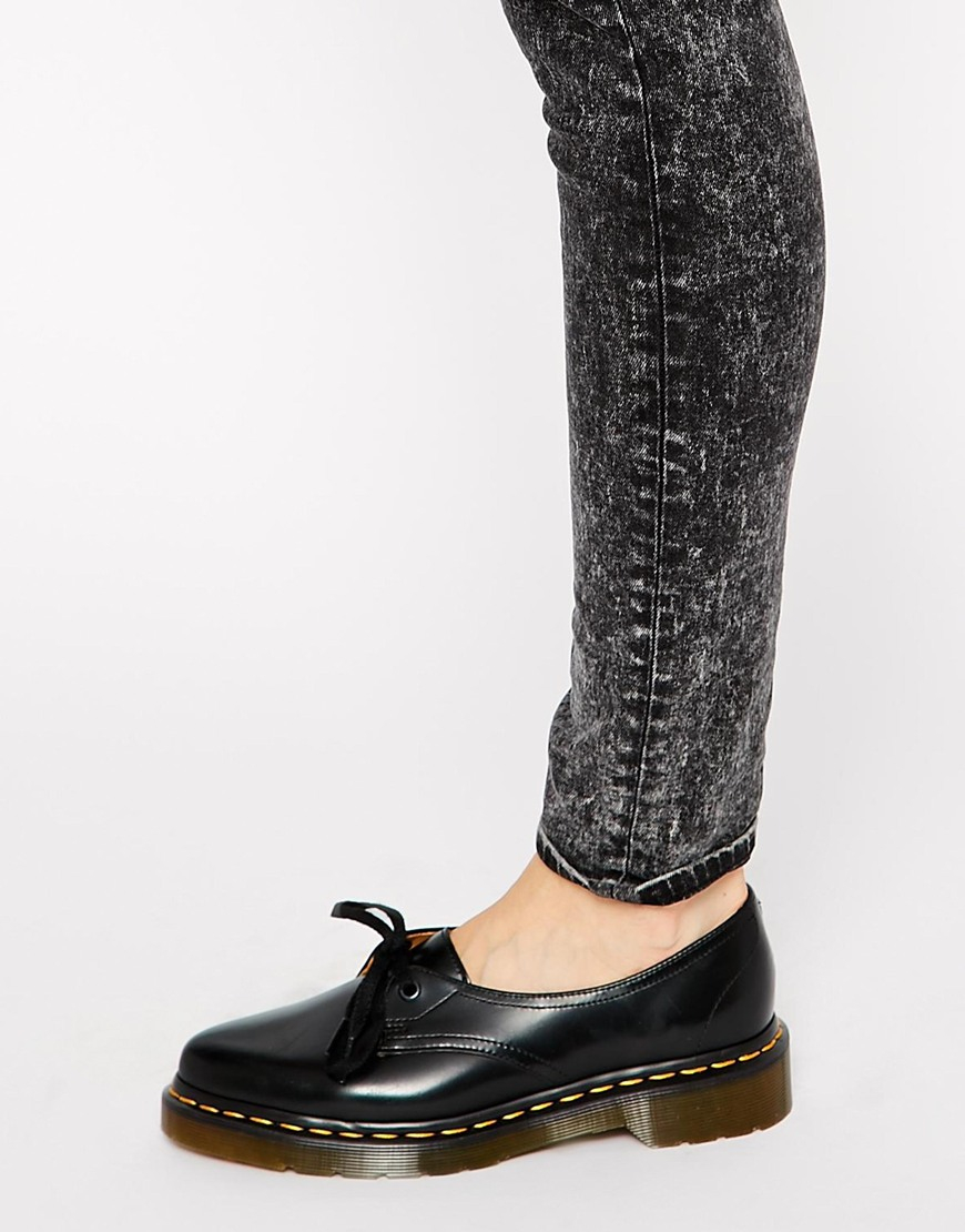 Lyst - Dr. Martens Core Siano 1-eye Black Flat Shoes in Black