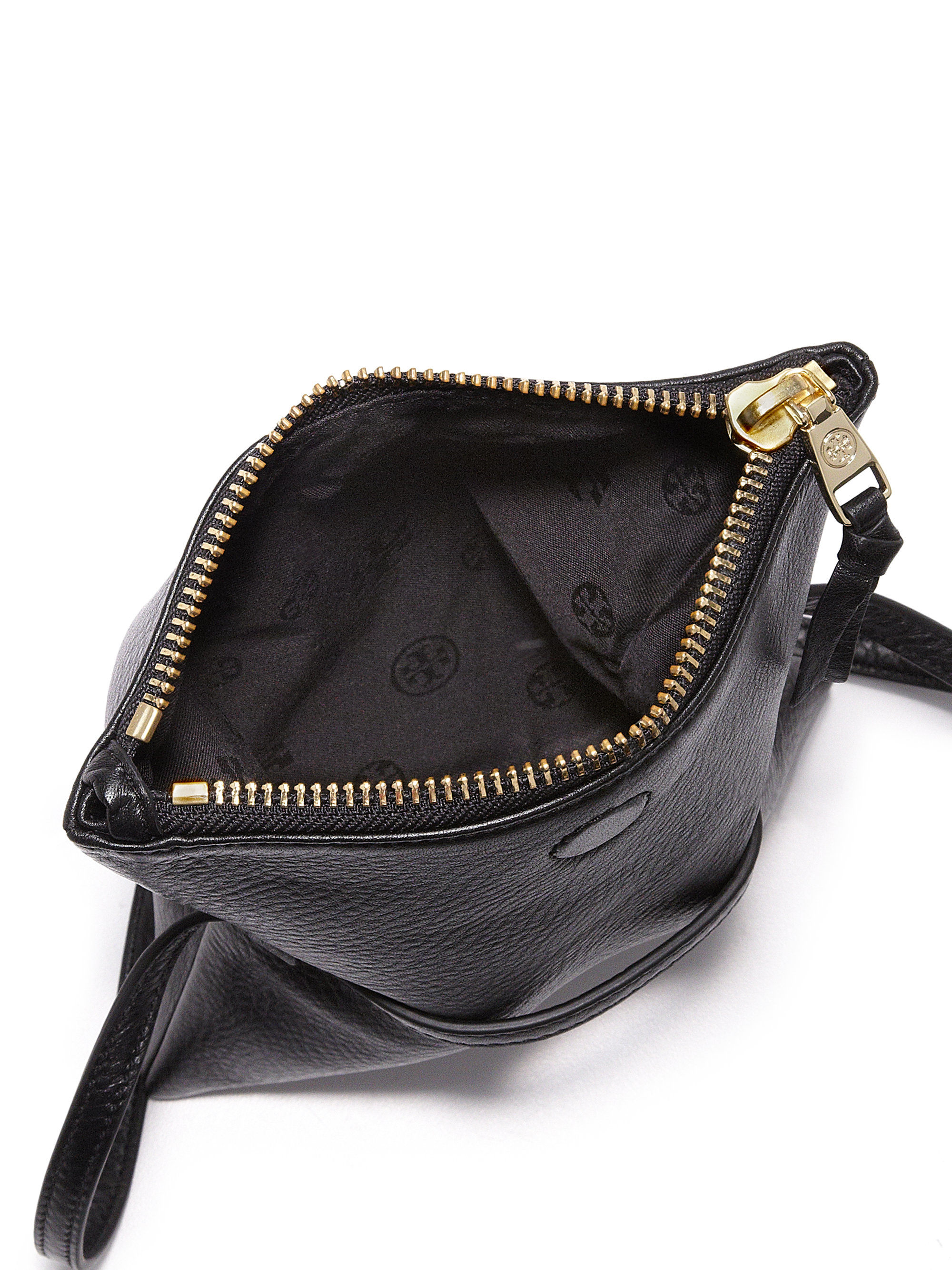 Lyst - Tory Burch Robinson Leather Fold-over Crossbody Bag in Black