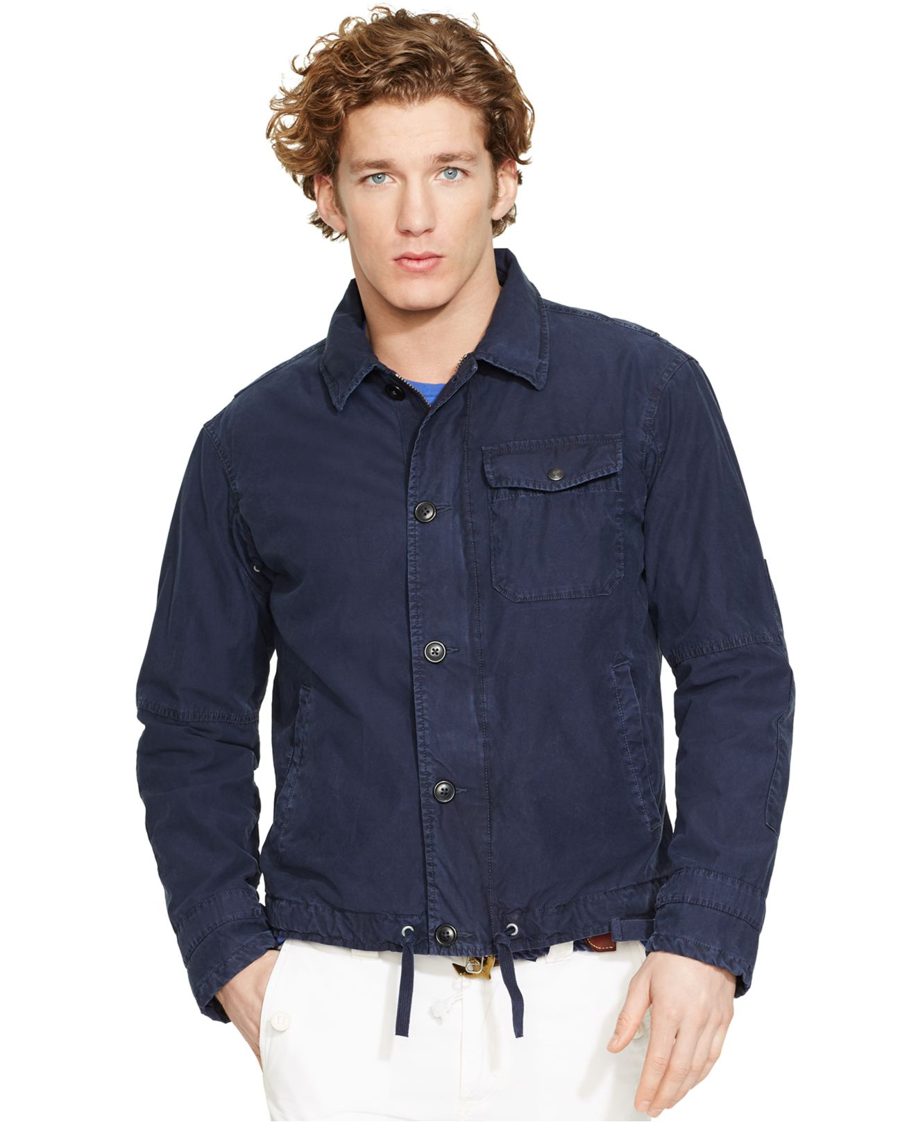 Lyst - Polo Ralph Lauren Twill Deck Jacket in Blue for Men