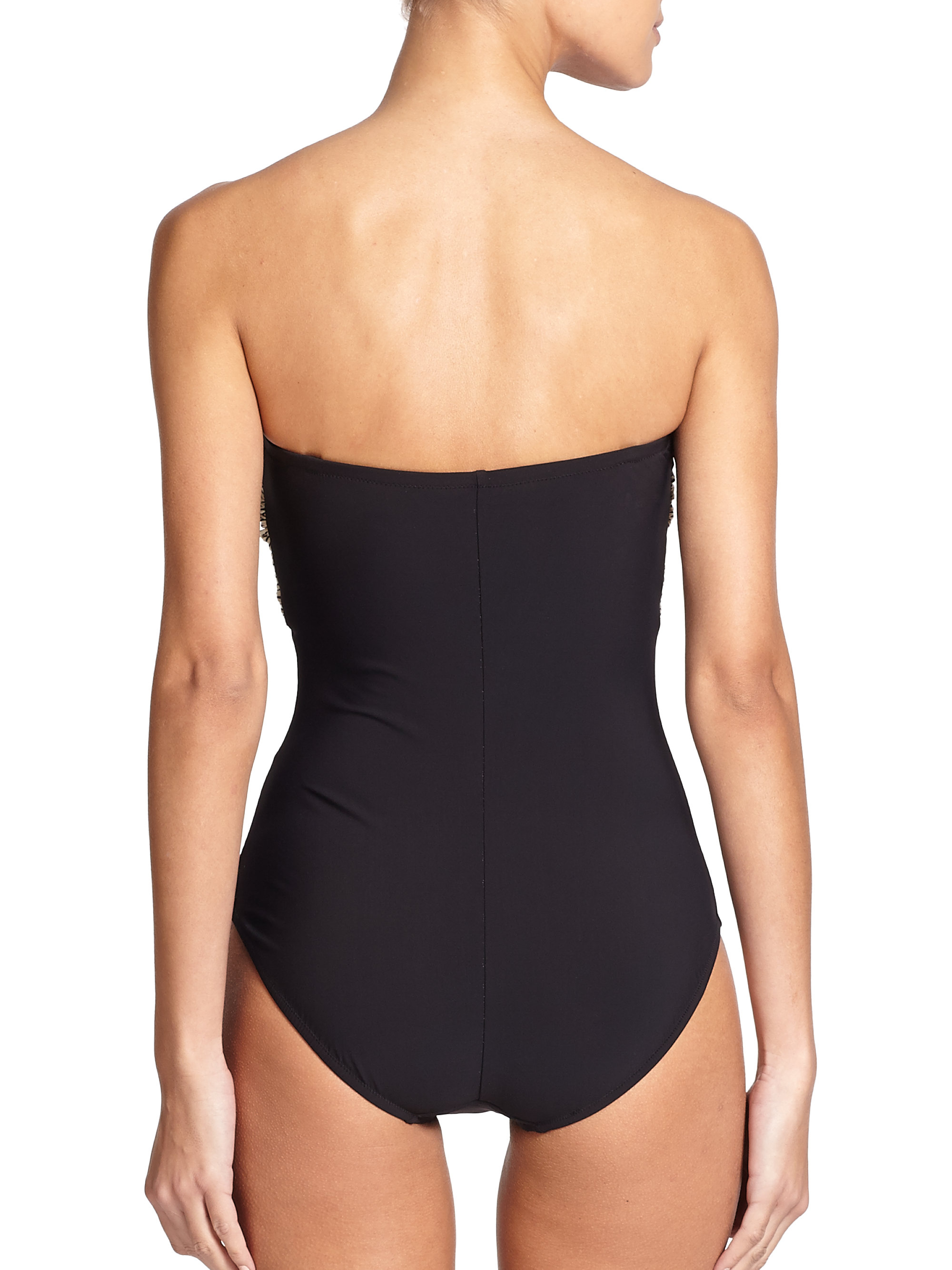 Lyst Gottex One Piece Twist Bandeau Swimsuit In Black 4619