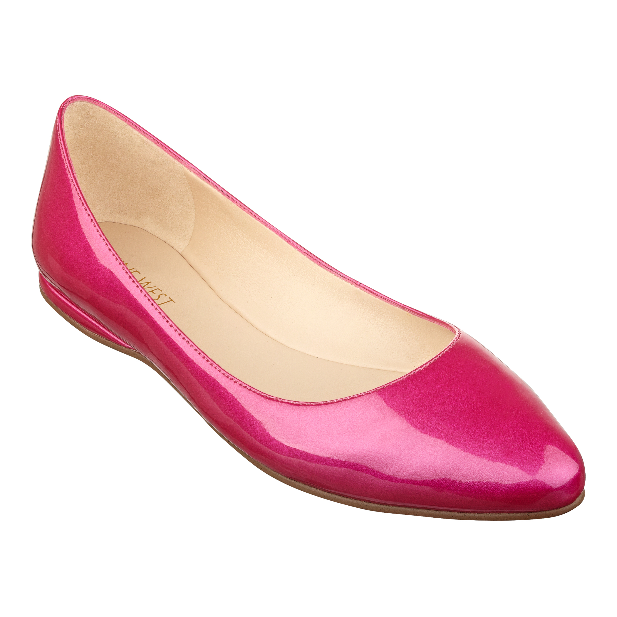 hot pink pointed flats