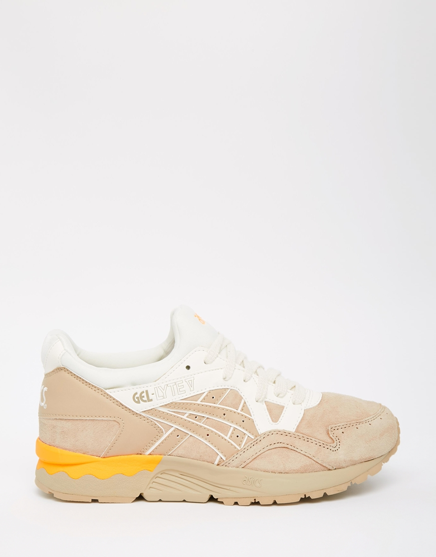asics gel-lyte v suede trainers in beige