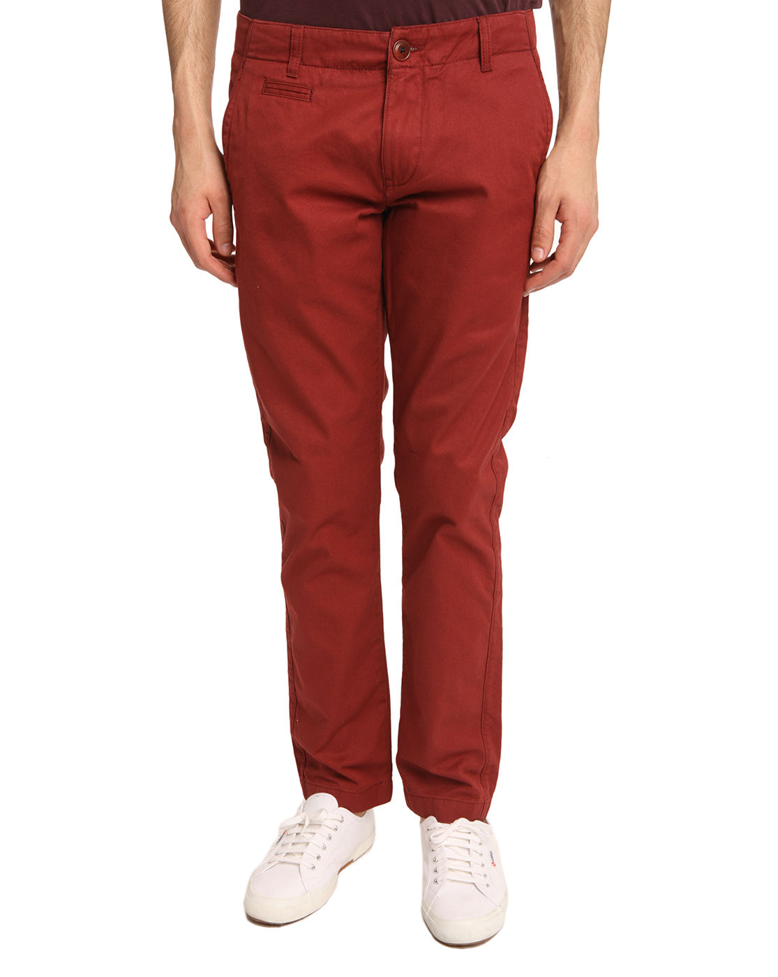 Knowledge cotton apparel Twisted Twill Burgundy Chinos in Purple for ...