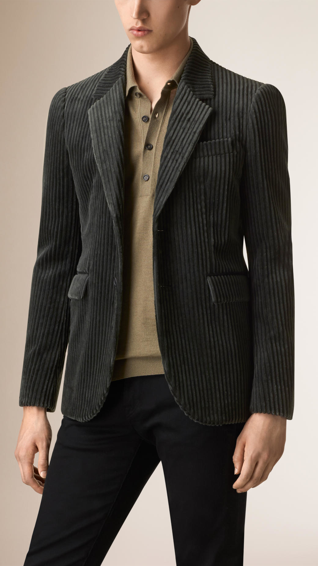 Lyst - Burberry Tailored Jumbo-Corduroy Jacket in Gray for Men