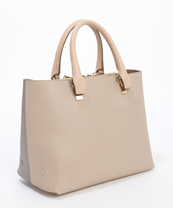 Chlo Pre-owned: Cashmere Grey And Rope Beige Leather Top Handle ...  