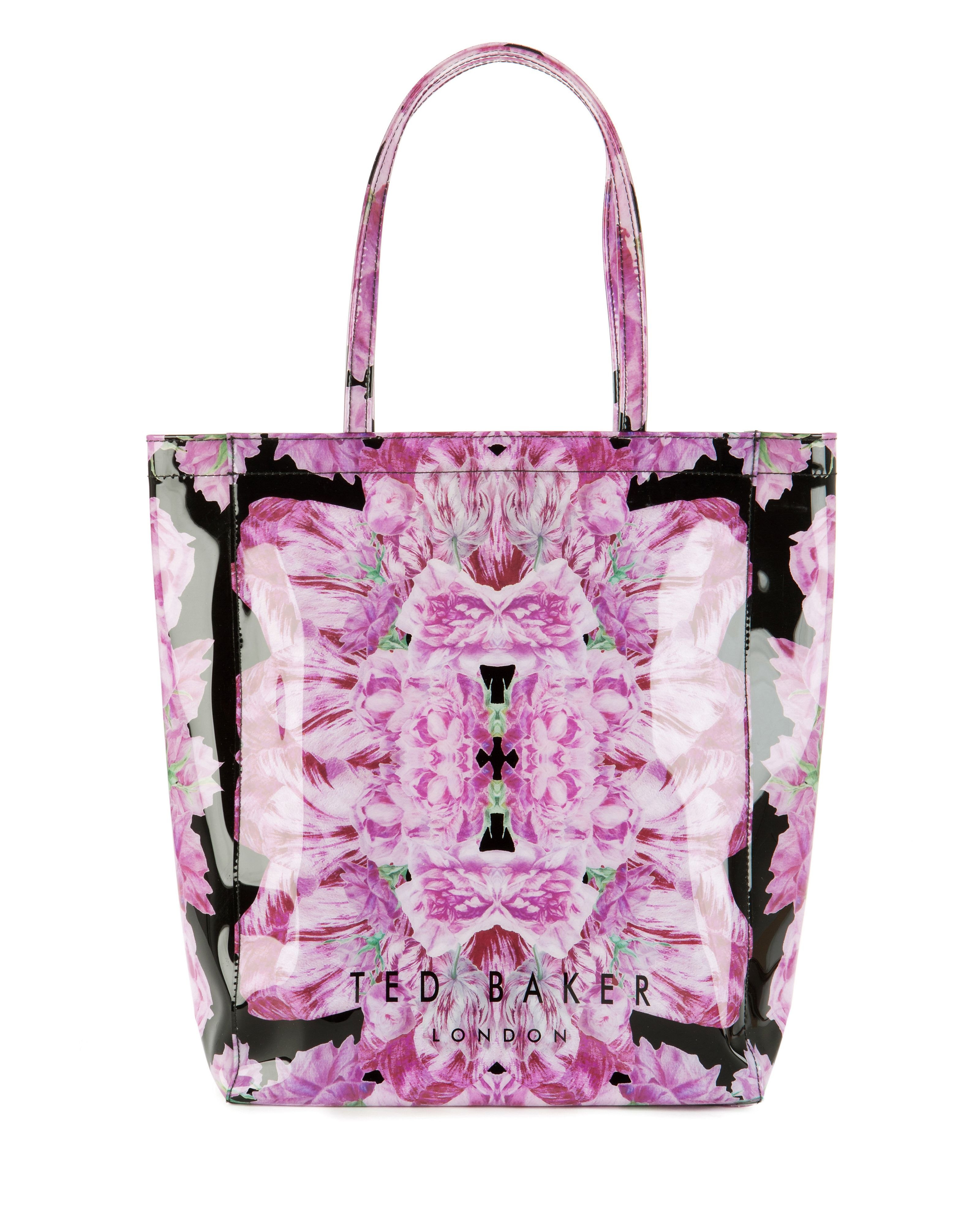 Ted Baker Large Tulicon Tender Tulip Print Icon Bag in Purple (Black ...