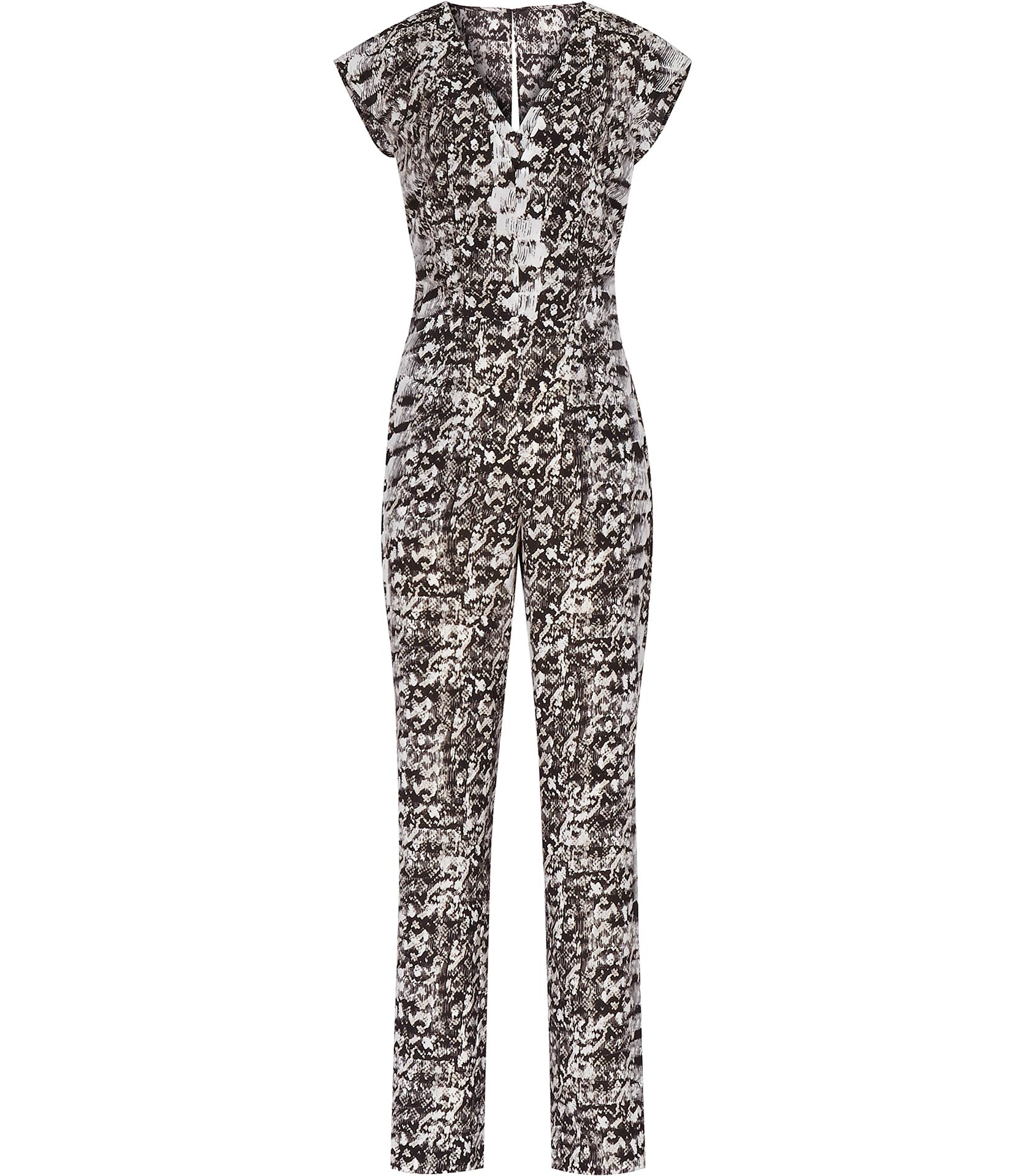 Reiss Monica Print Snake Print Jumpsuit in Black (BLACK/WHITE) | Lyst