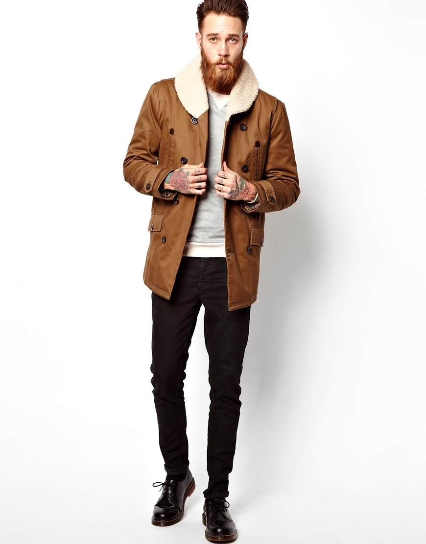 Harris Wharf London Women S Ivory Wool Peacoat Mychicwear Gallery
