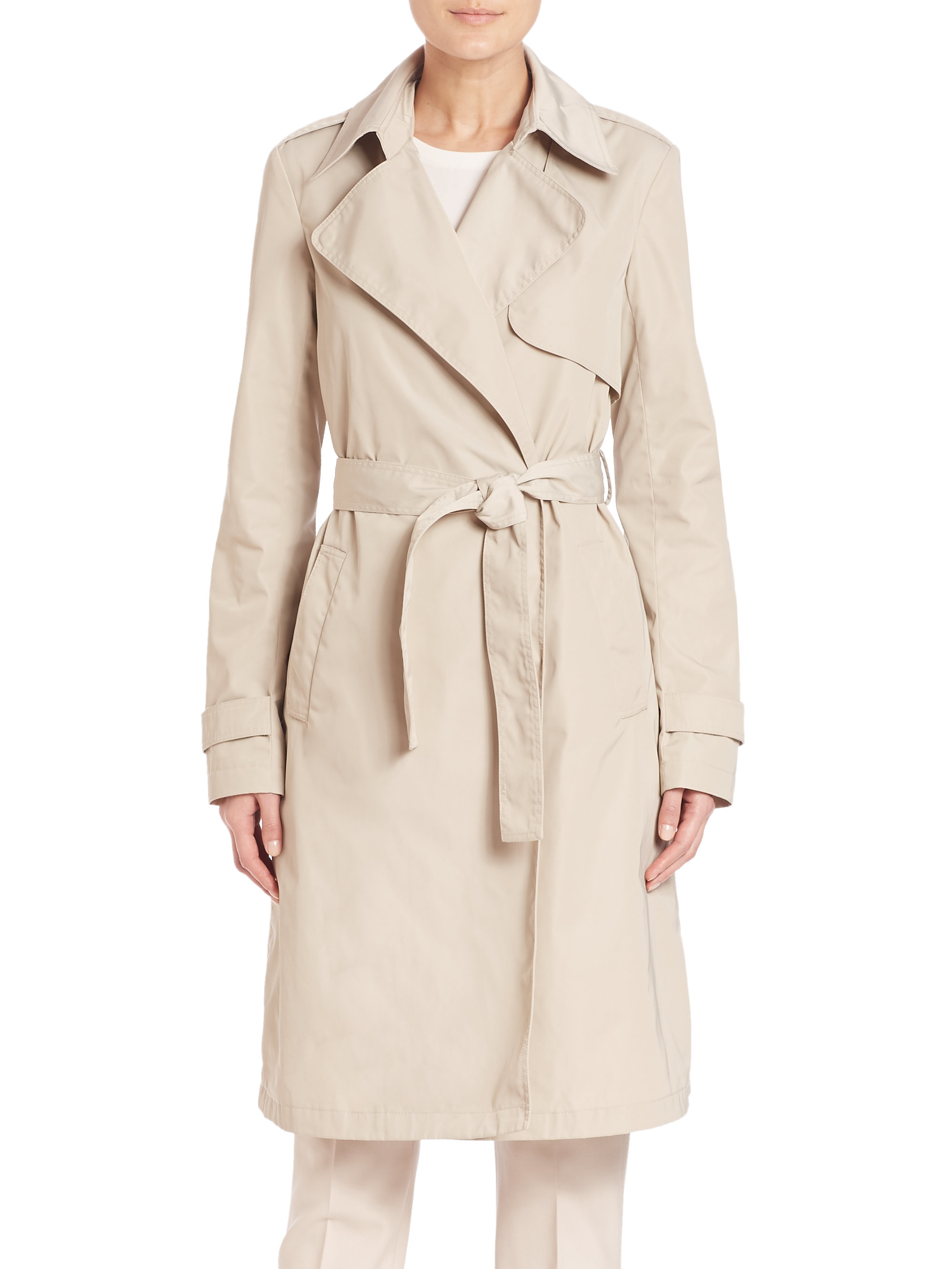 Lyst - Theory Oaklane Trenchcoat in Natural