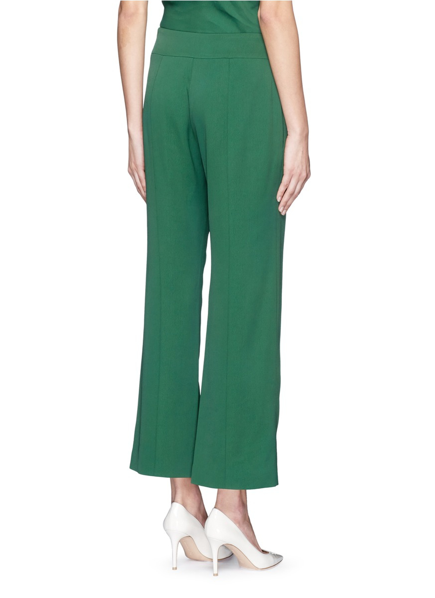 Lyst - Rosie Assoulin 'she's Come Undone' Button Kick Flare Crepe Pants ...