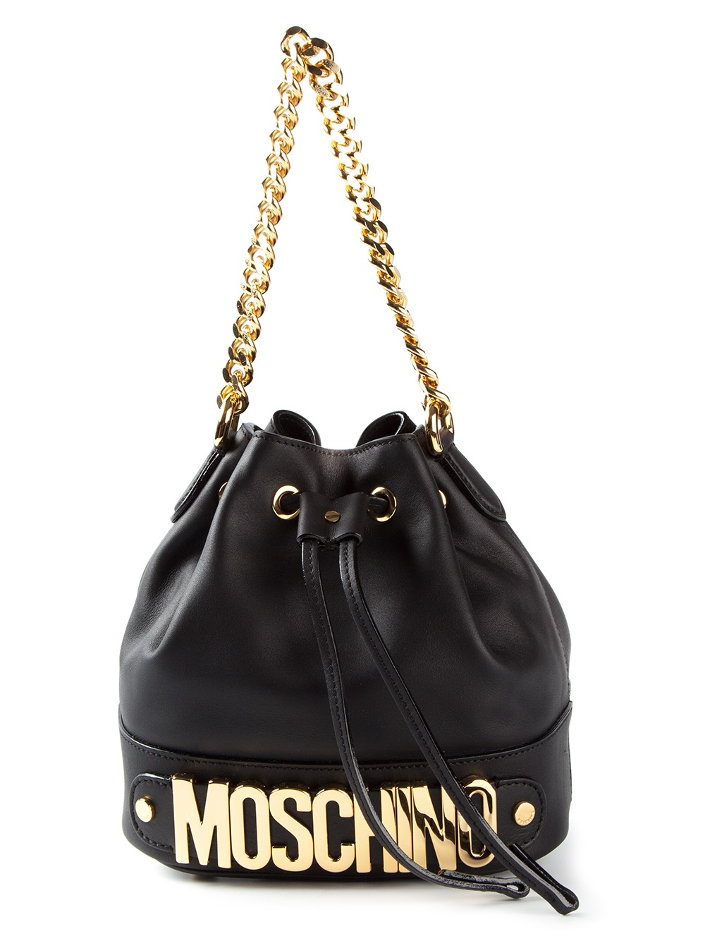 Lyst - Moschino Logo Duffle Bag in Black