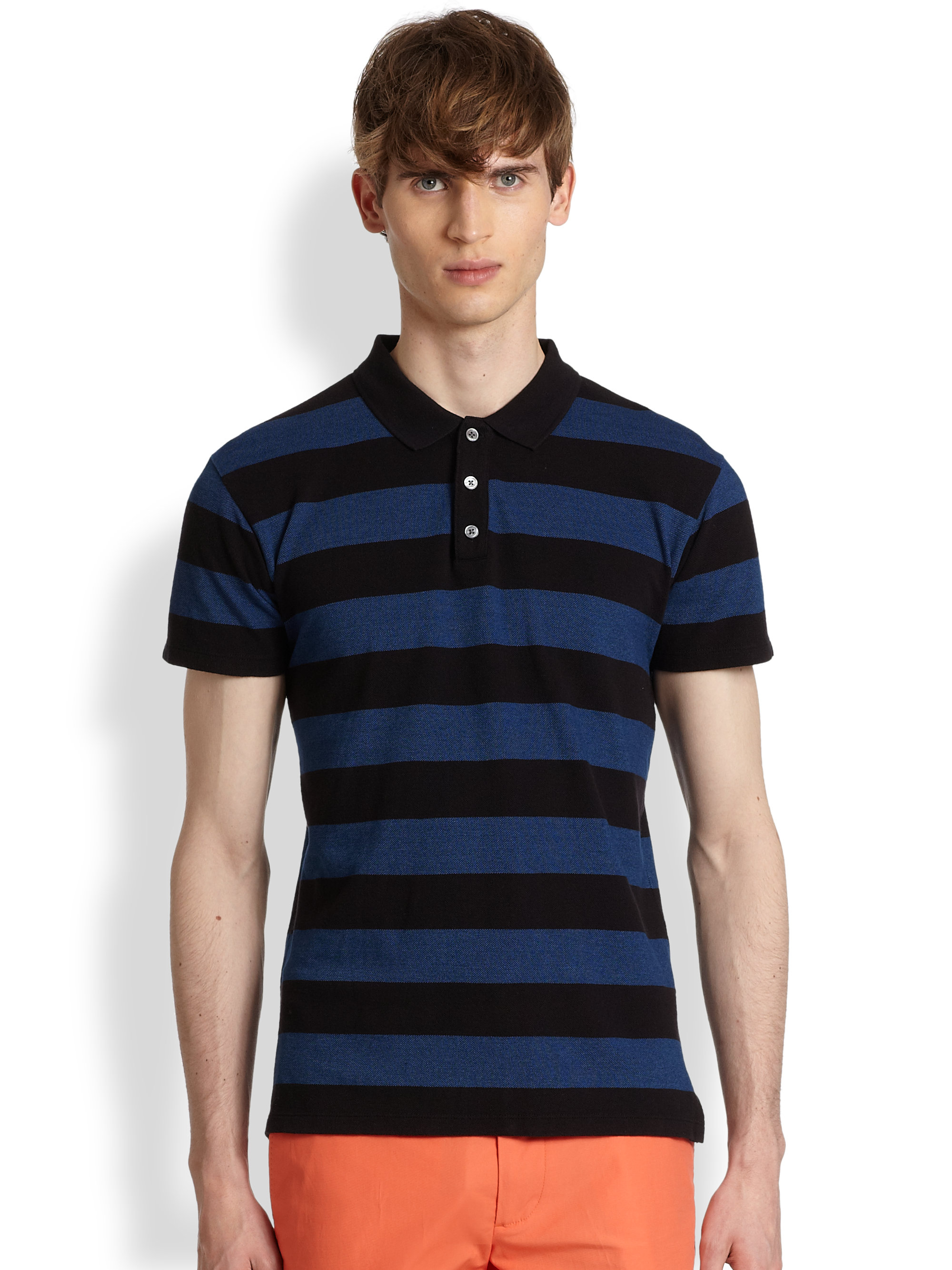 Lyst - Marc By Marc Jacobs Alta Dena Striped Polo Shirt in Blue for Men