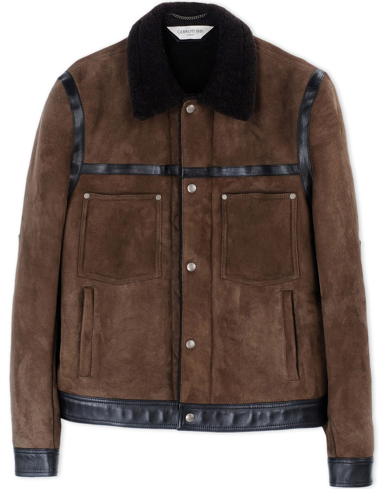 Cerruti 1881 Leather Outerwear in Khaki for Men | Lyst