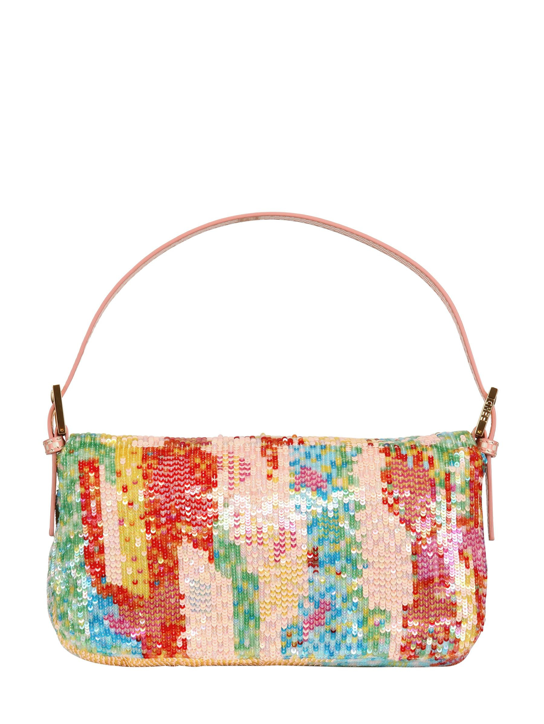 Fendi Baguette Embroidered Shoulder Bag in Multicolor (multi) | Lyst