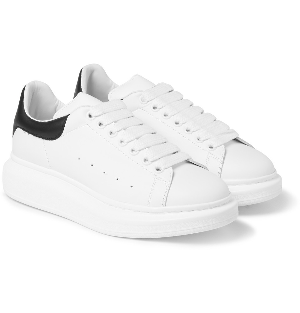 Alexander McQueen Leather Sneakers in White for Men - Lyst