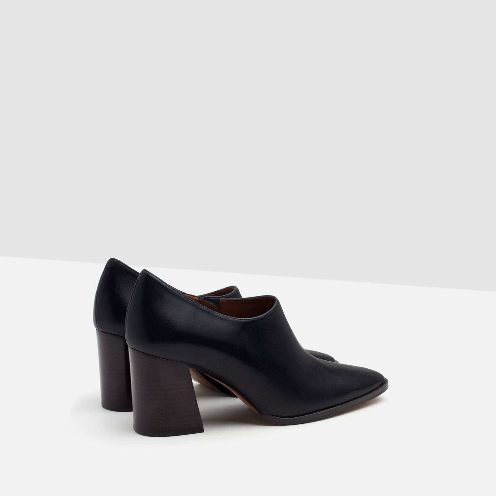 heel high ankle zara pointed boot 5 normal.jpeg black zara leather heeled product ankle boots 261229891