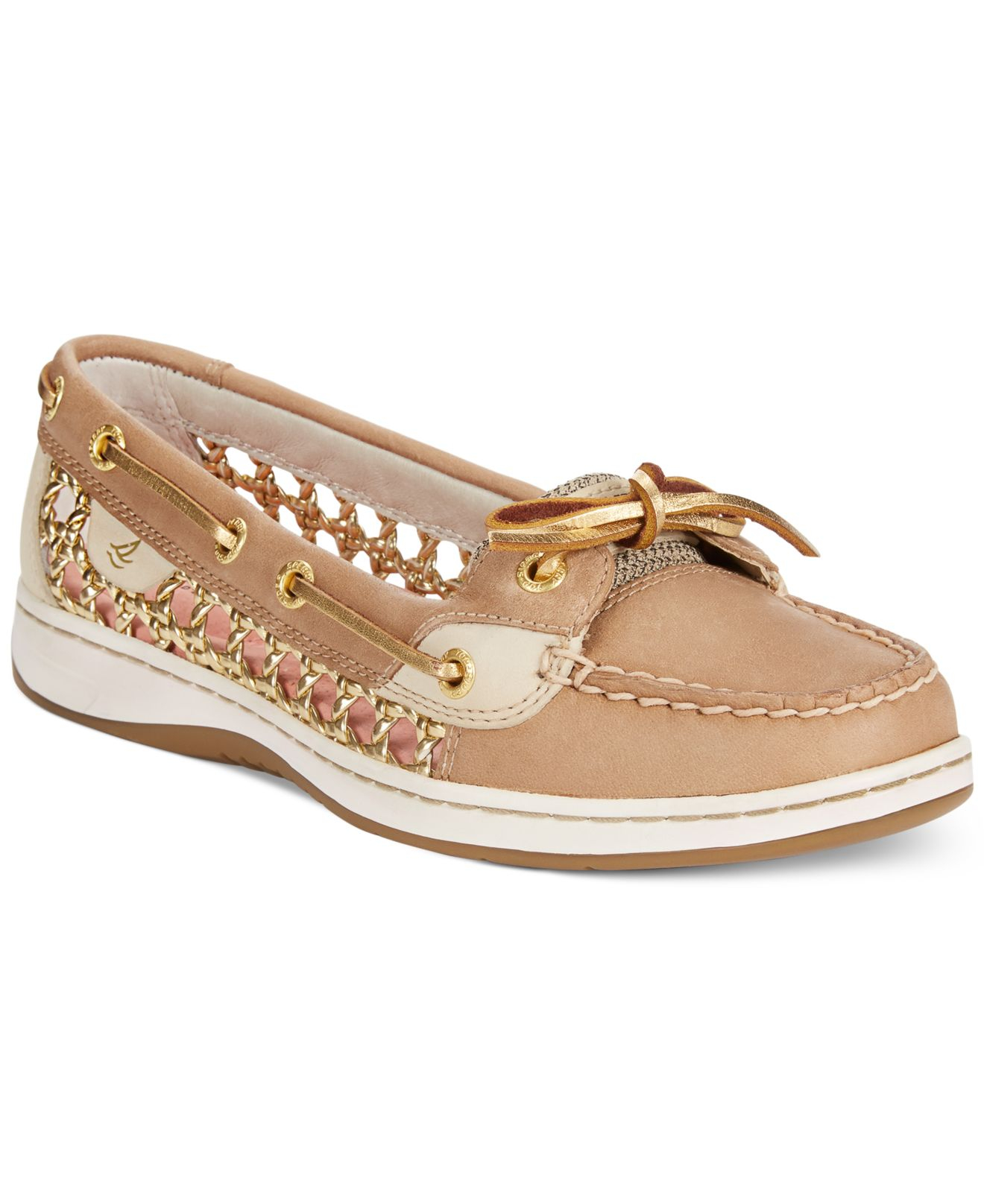 Lyst - Sperry Top-Sider Women's Angelfish Cane Woven Boat Shoes in Brown