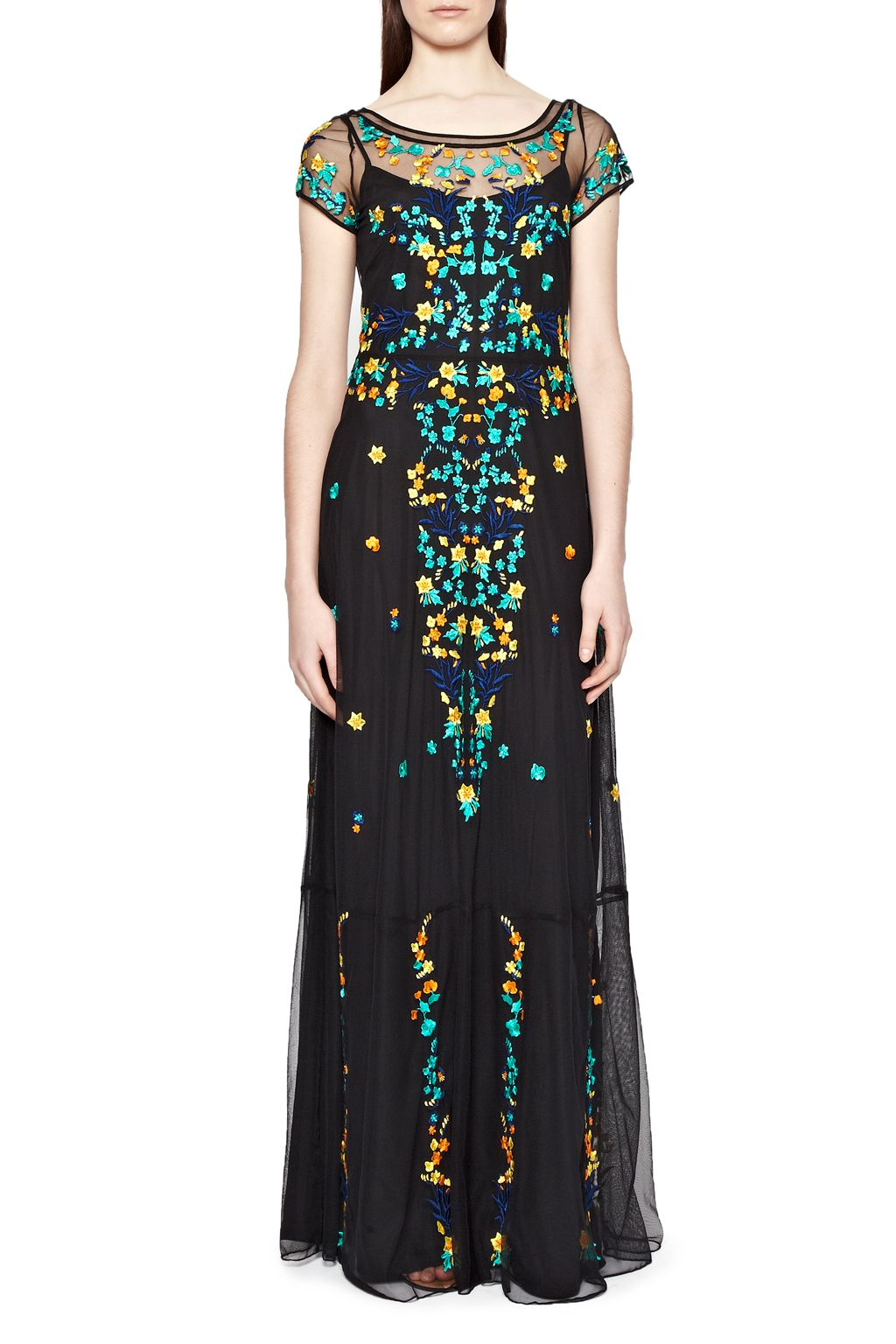 French connection Seychelles Embroidered Maxi Dress | Lyst