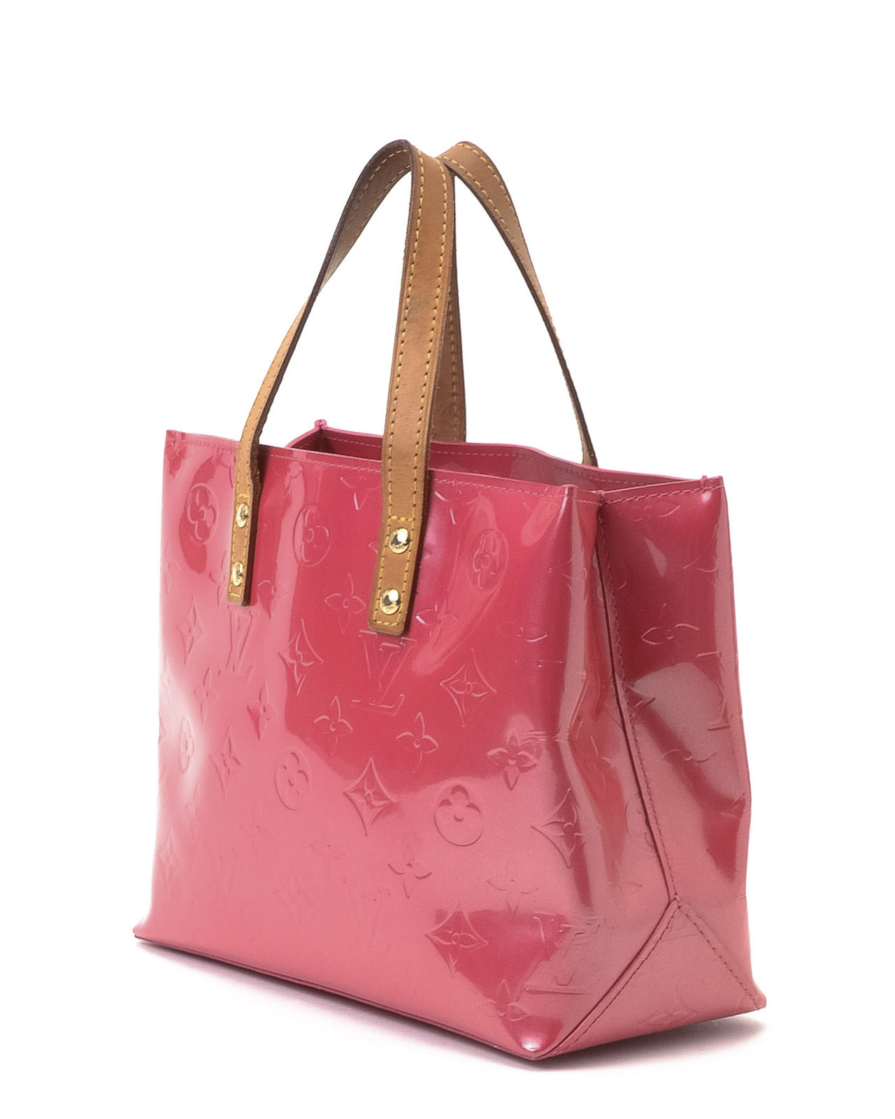 Louis vuitton Pink Patent Leather Tote in Red | Lyst