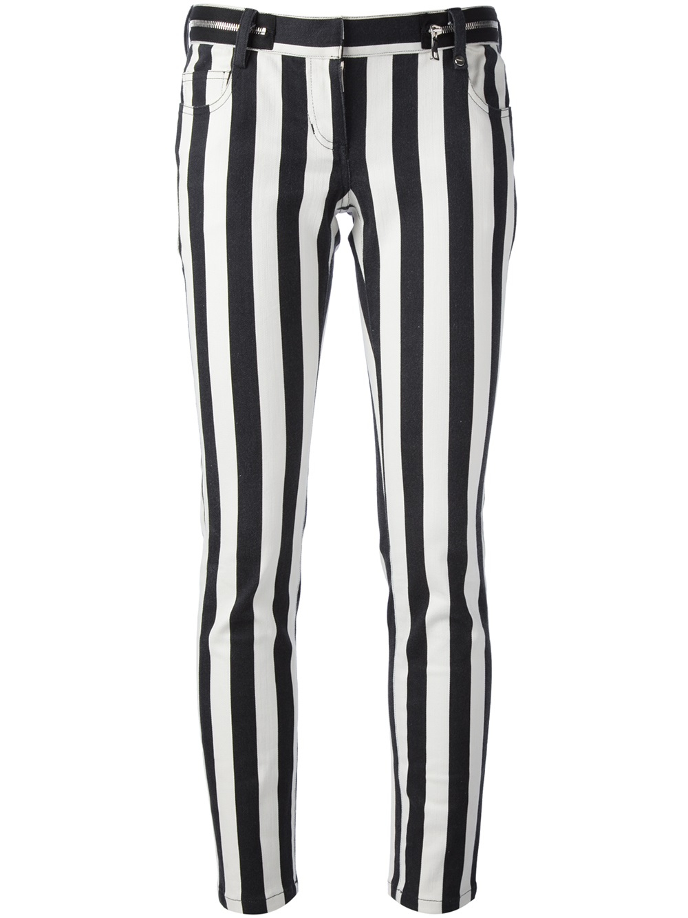 balmain striped jeans