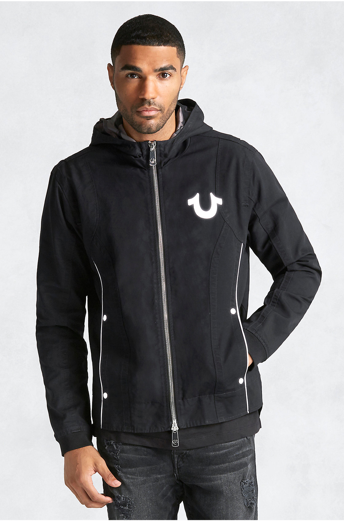 True Religion Rflkt Mens Jacket In Black For Men Lyst Gallery