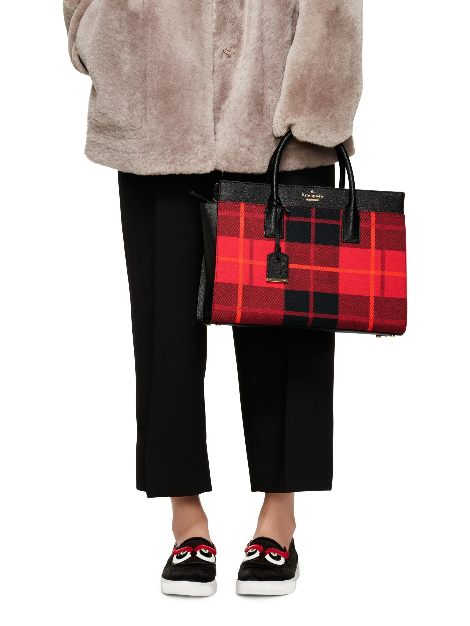 kate spade new york plaid tote bags