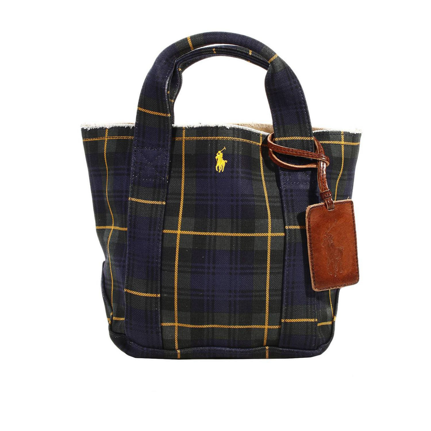 ralph lauren tartan handbag