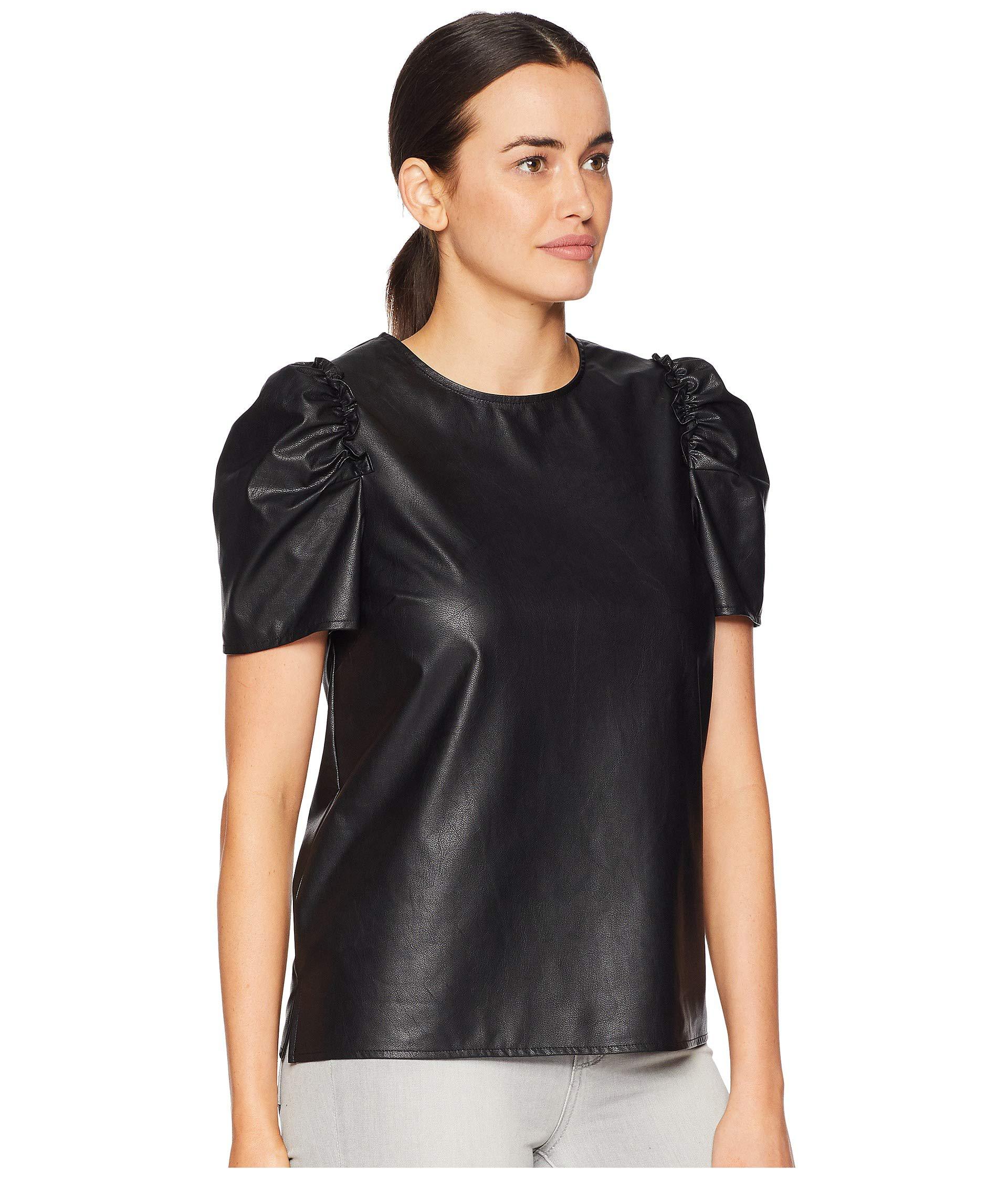 pleather blouse