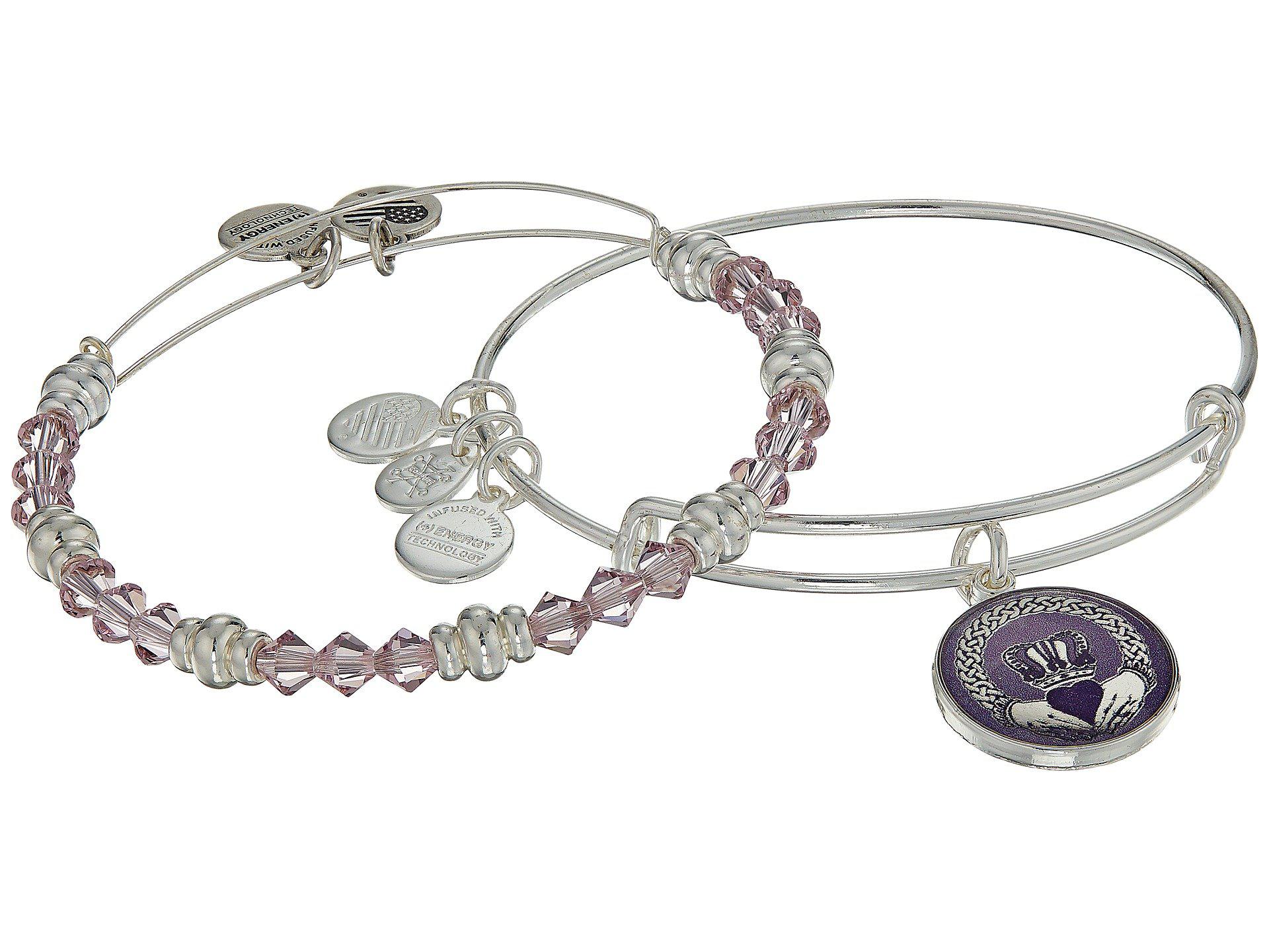 Lyst Alex And Ani Art Infusion Set Claddagh Bracelet In Metallic Gallery
