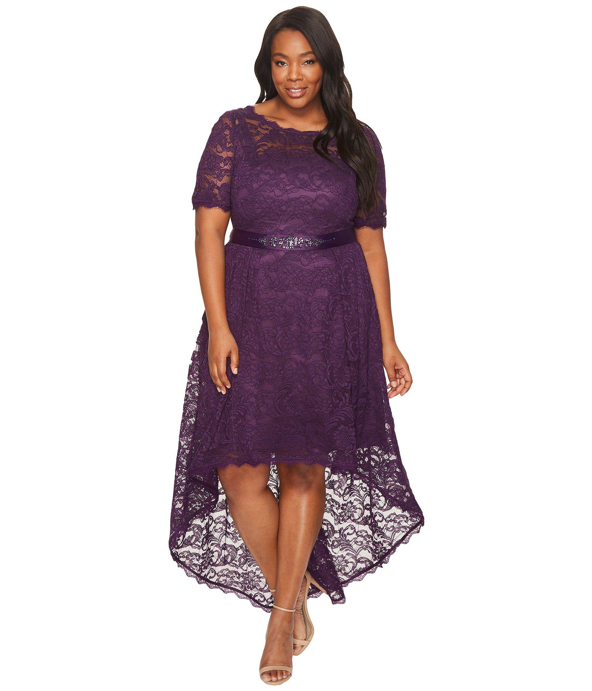 purple lace dress plus size