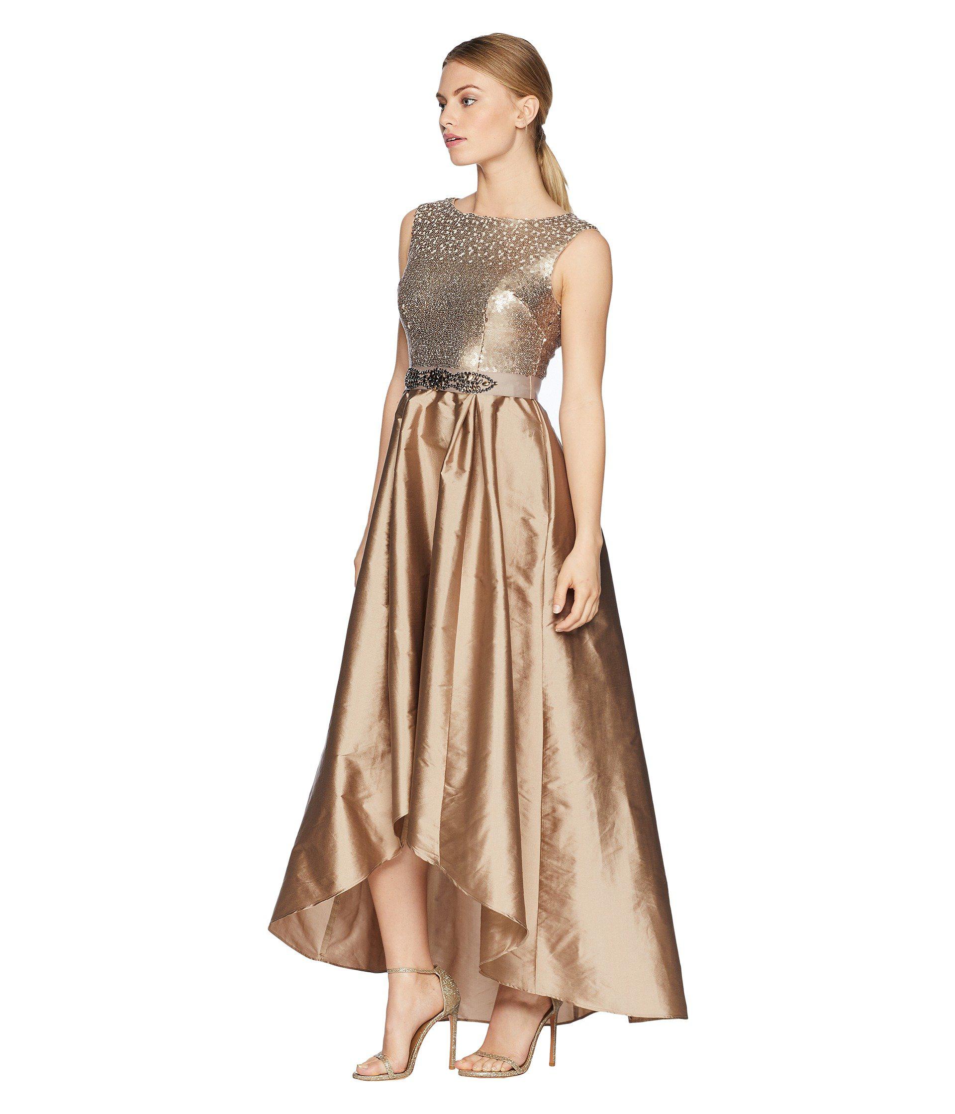 Lyst - Adrianna Papell Petite Cap Sleeve Ombre Sequin ...