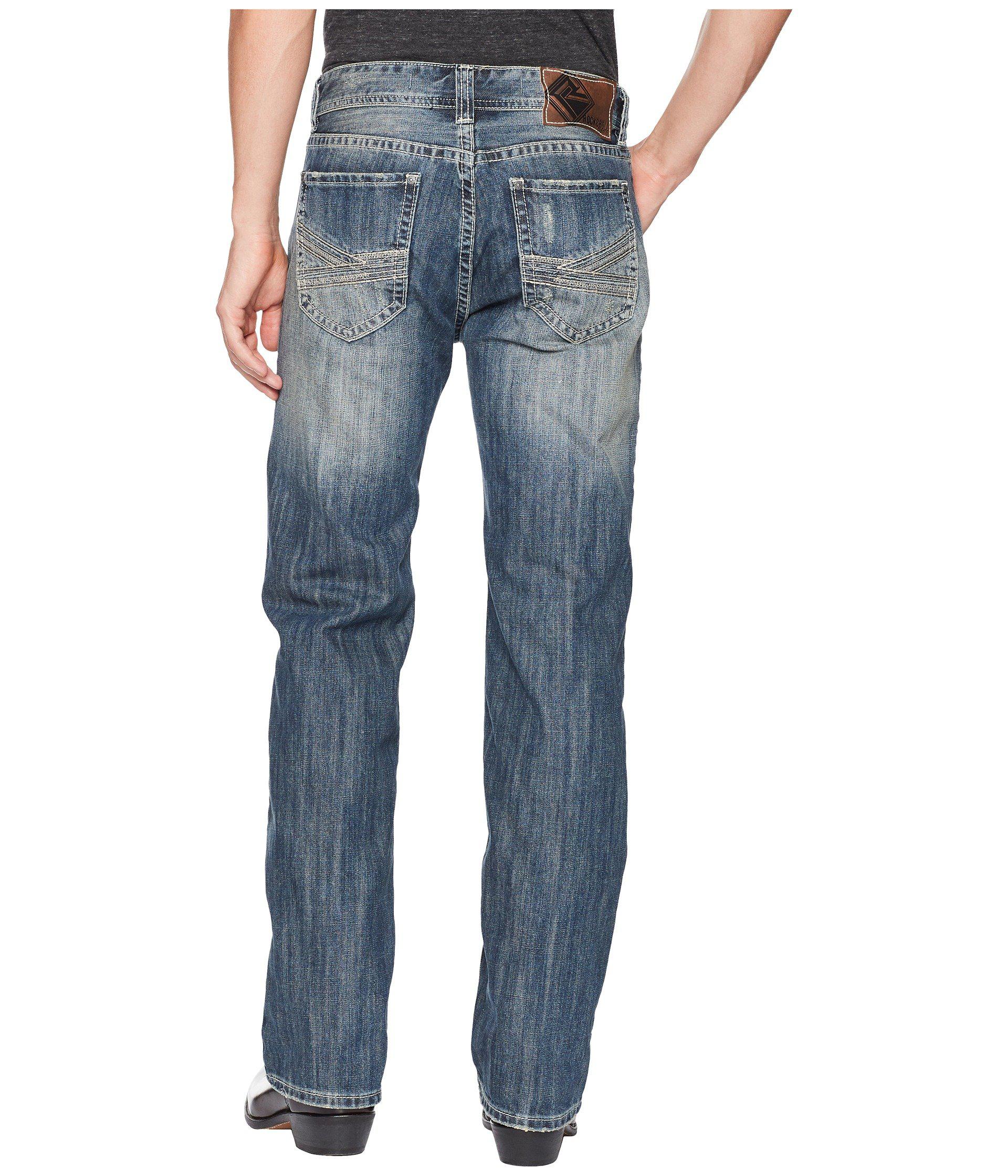 rock and roll cowboy double barrel relaxed fit bootcut jeans