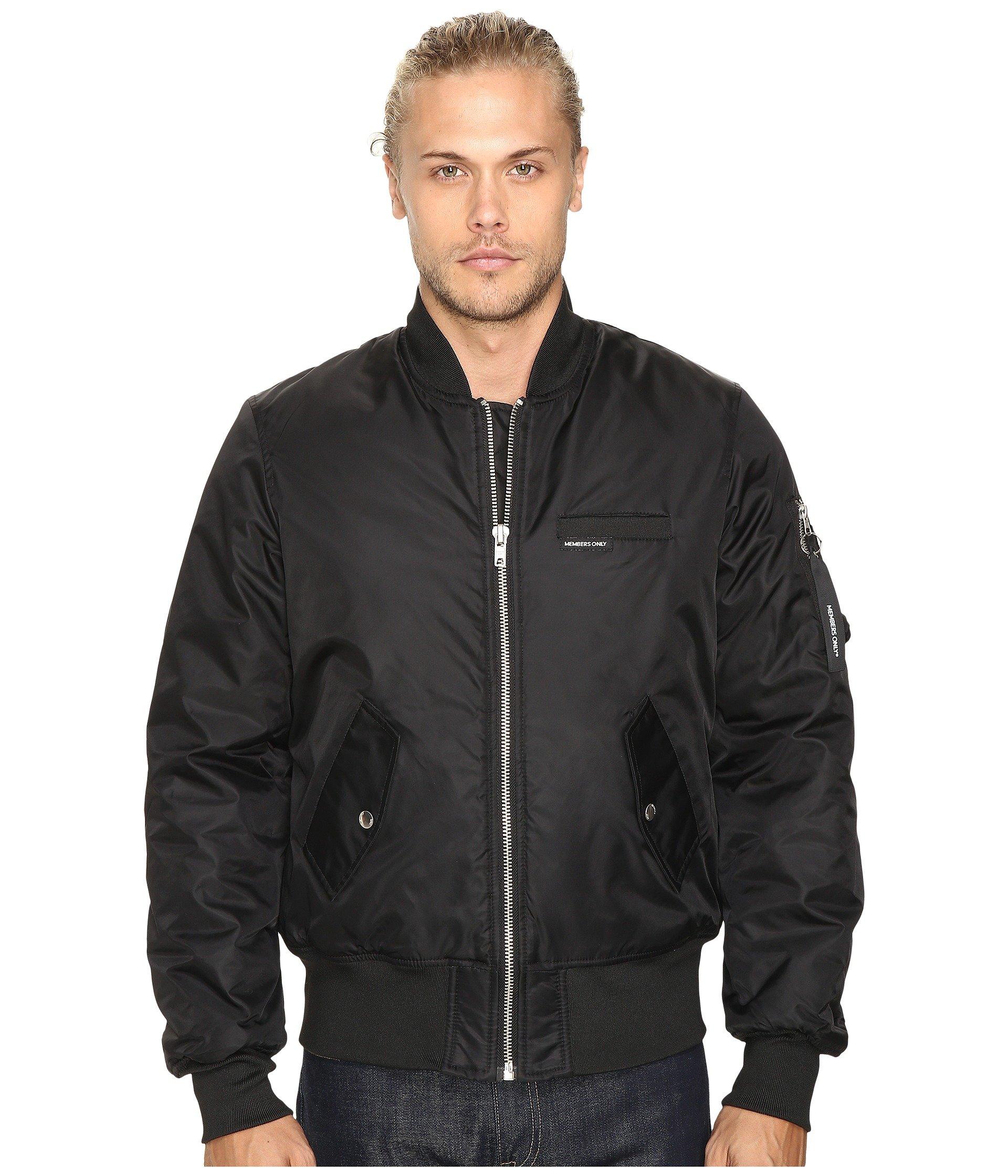Lyst - Members Only Authentic Military Bomber Jacket in Black for Men