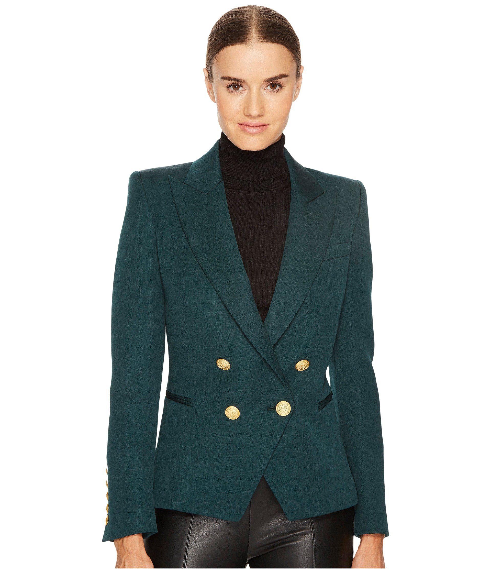 balmain blazer green