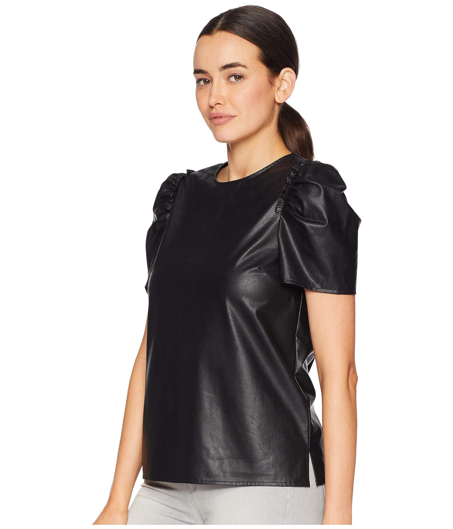 pleather blouse