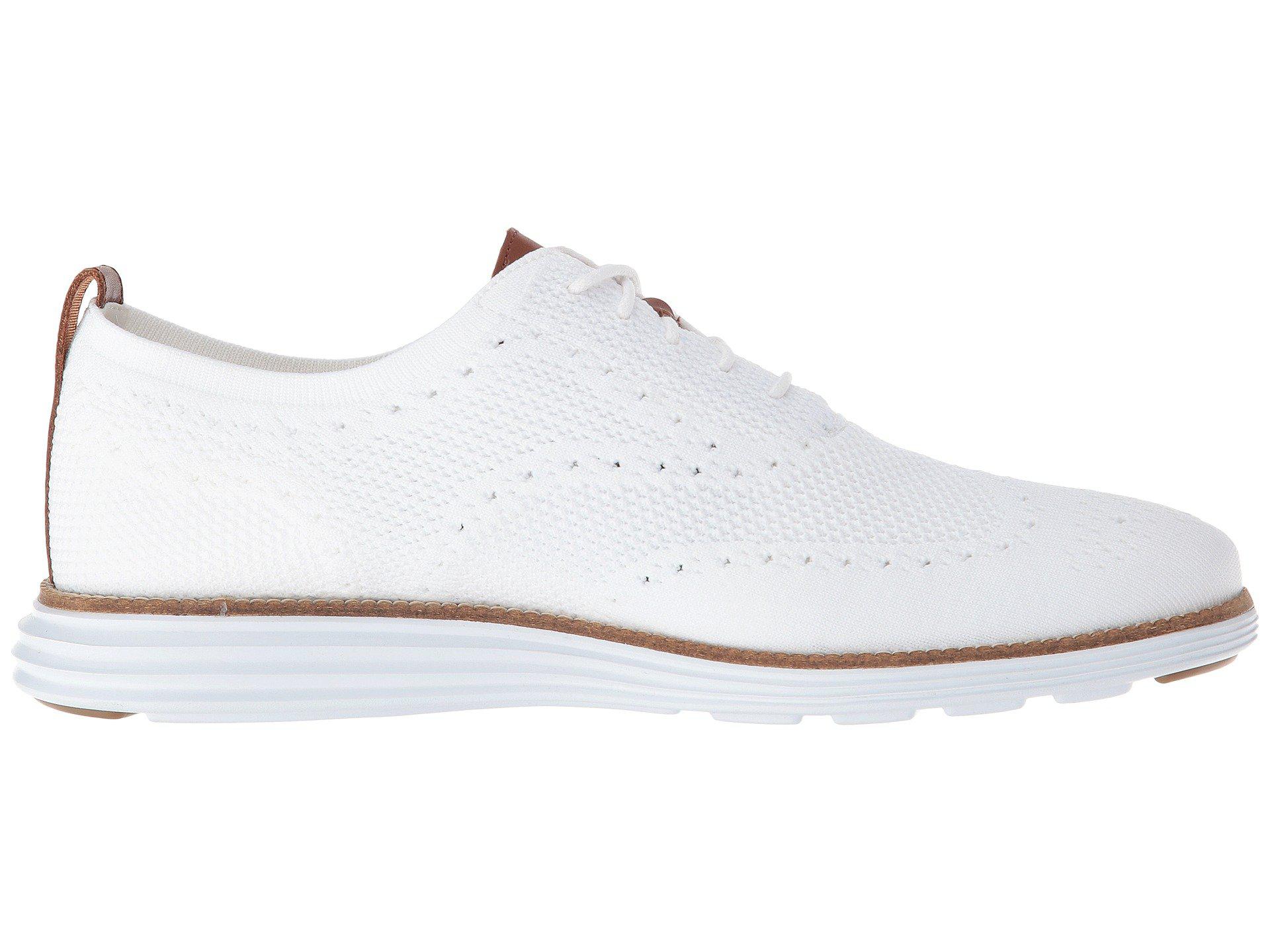 cole haan zerogrand stitchlite white wingtip oxfords