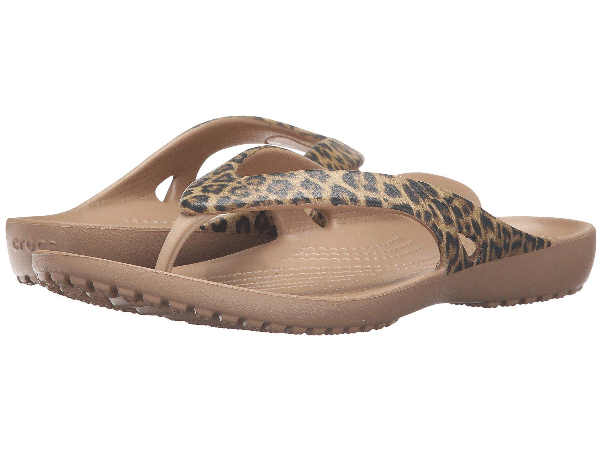 Lyst - Crocs™ Kadee Ii Leopard Print Flip in Metallic