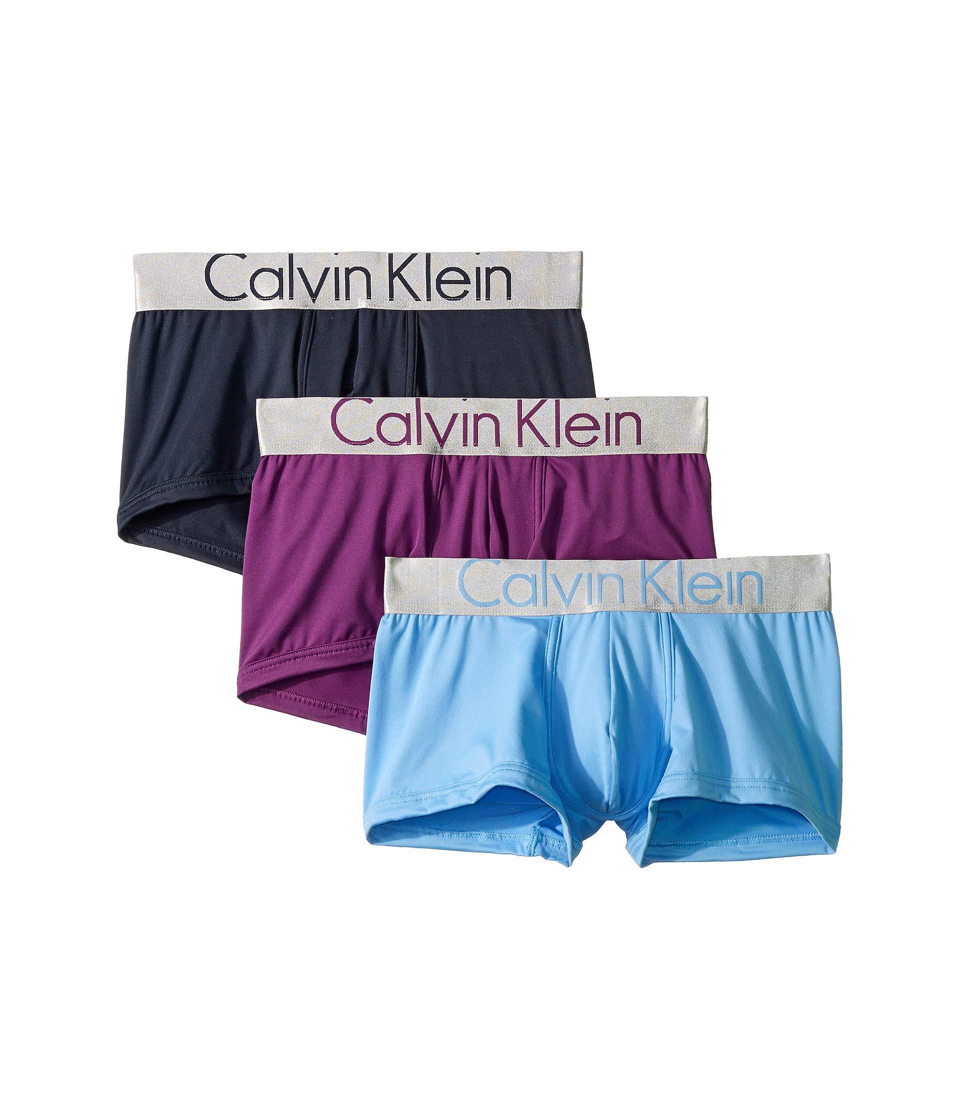 Calvin Klein Steel Micro 3 Pack Low Rise Trunk In Blue For Men Save 36 Lyst