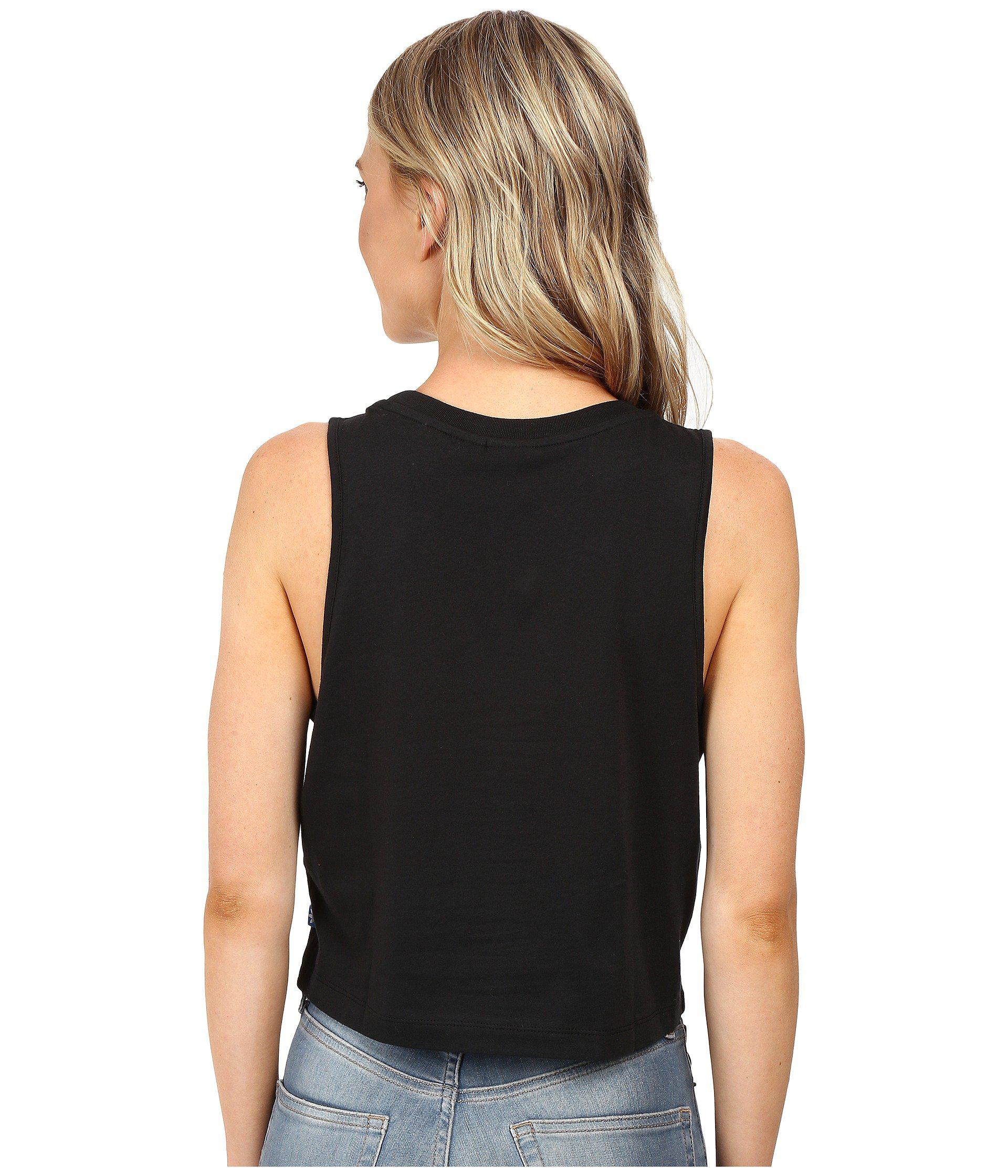 Lyst - Adidas Originals Loose Crop Tank Top in Black