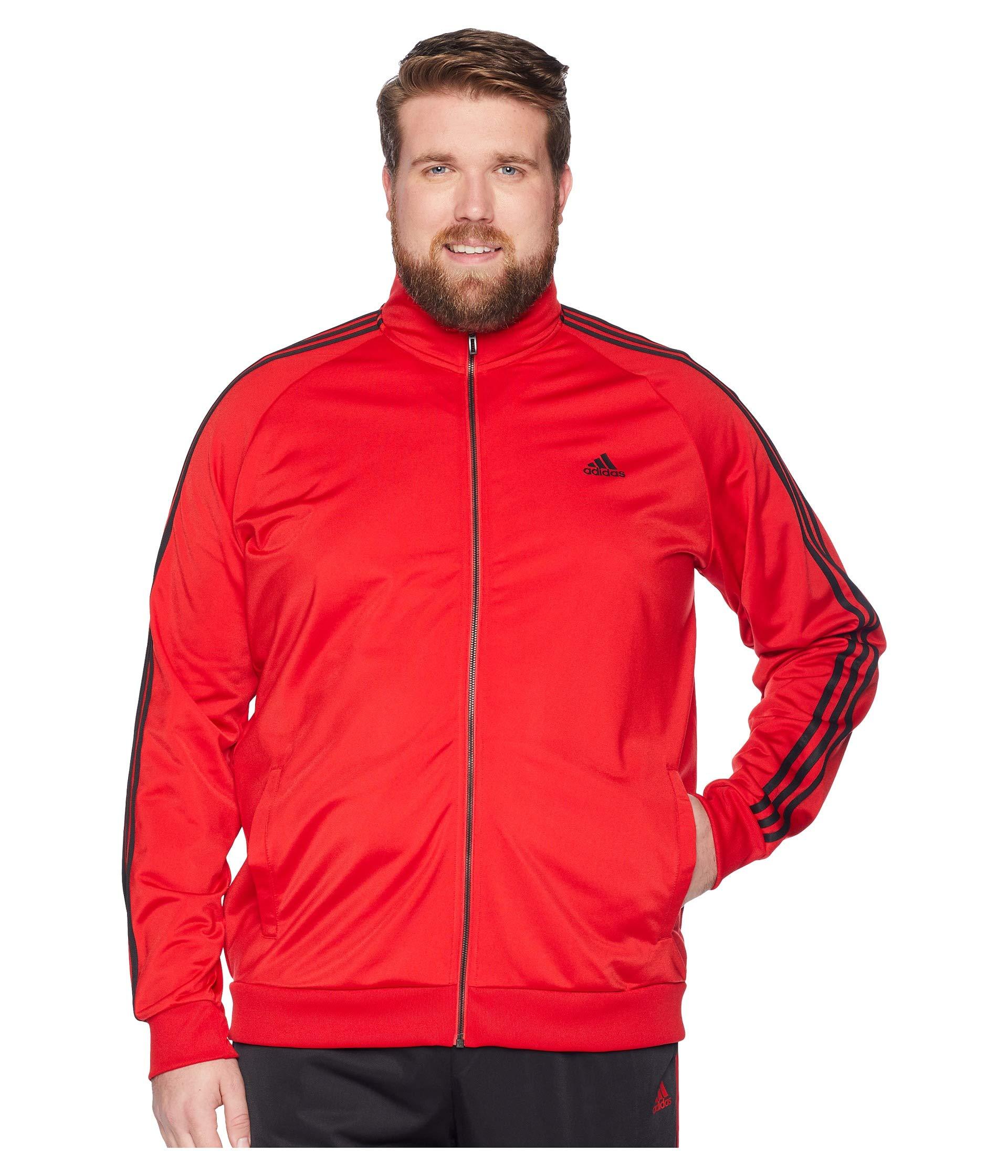 Lyst - adidas Big & Tall Essentials 3-stripes Tricot Track Jacket in Red for Men