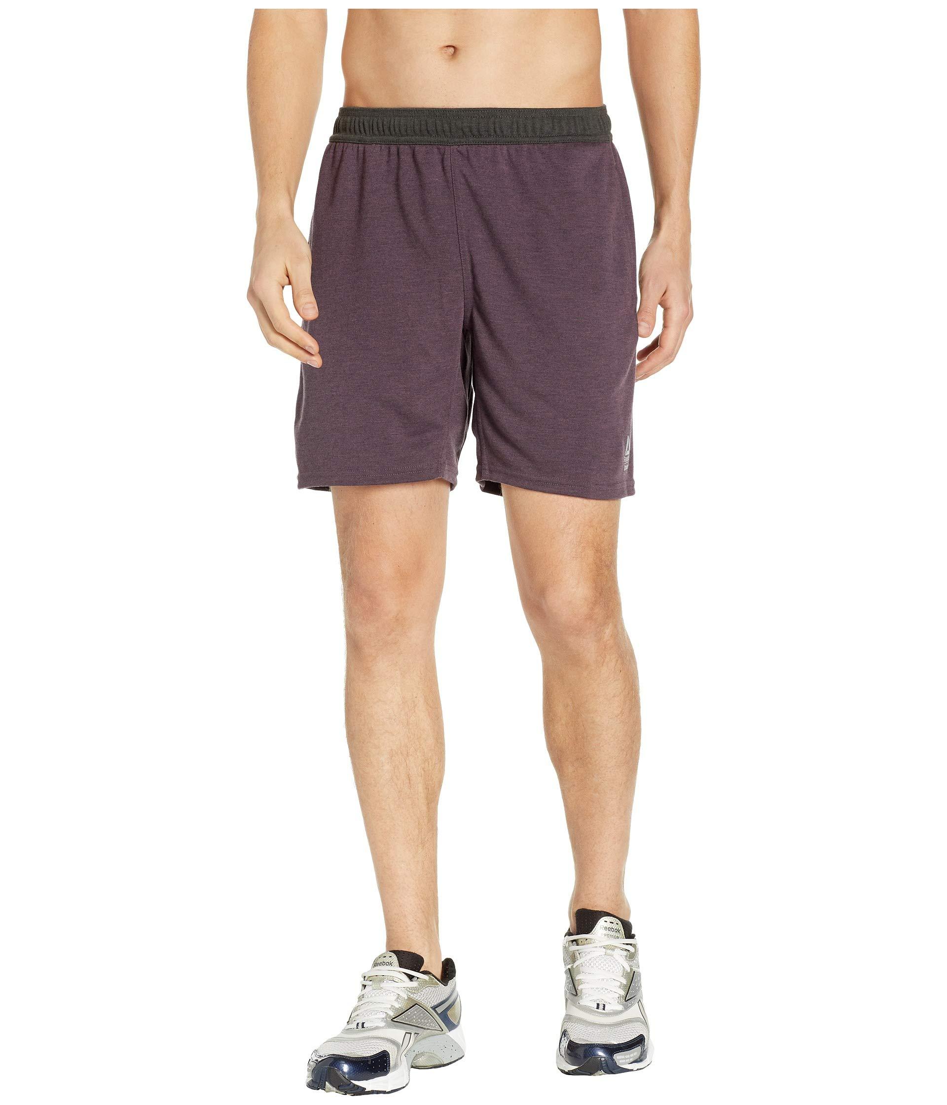 reebok shorts mens purple