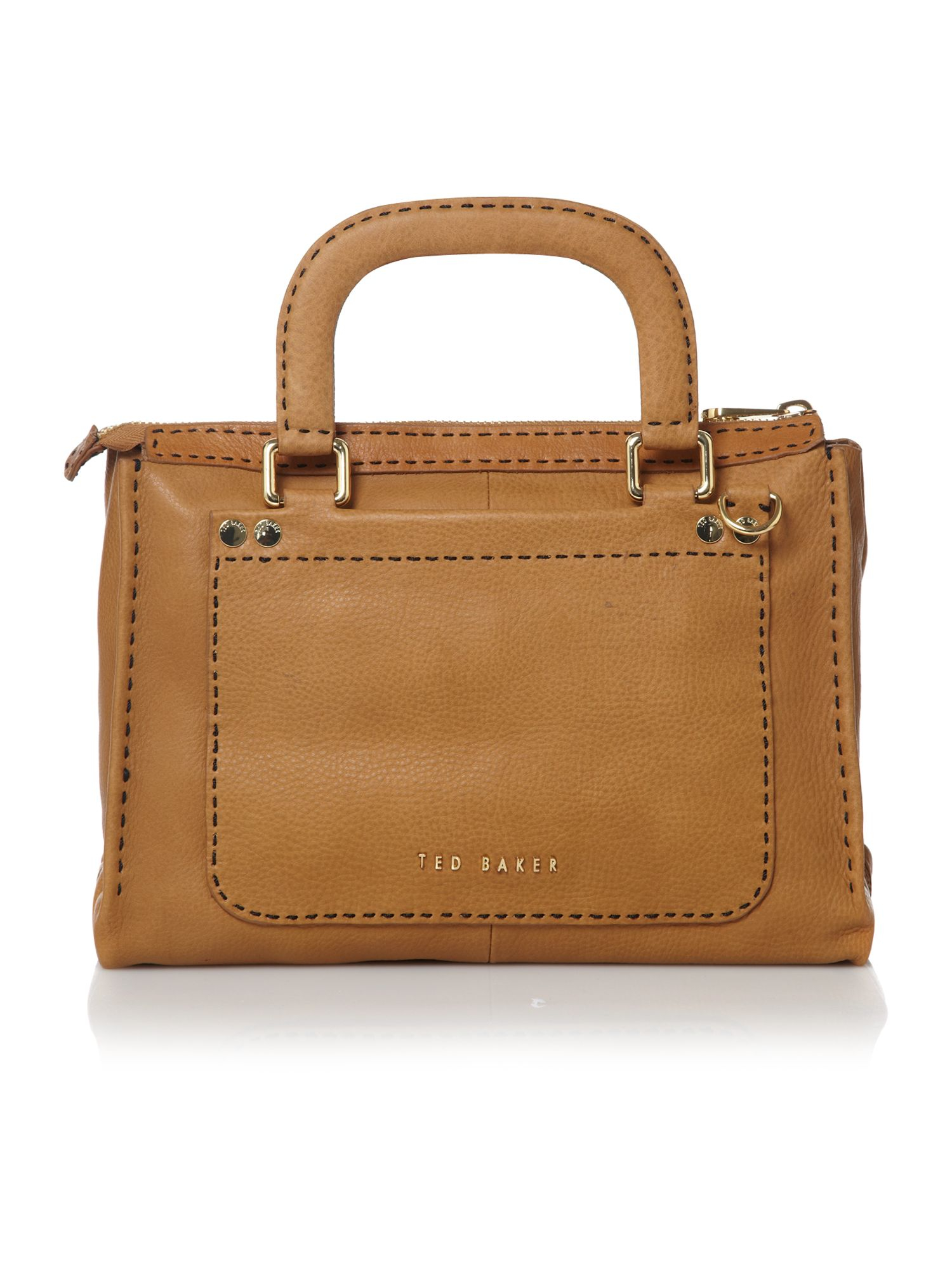 Ted baker Hickory Stitch Tote Bag in Brown | Lyst